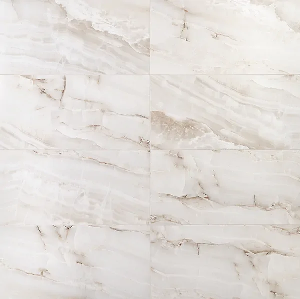 Basic Marble Onyx Aurelia Beige 12x24 Satin Porcelain Tile