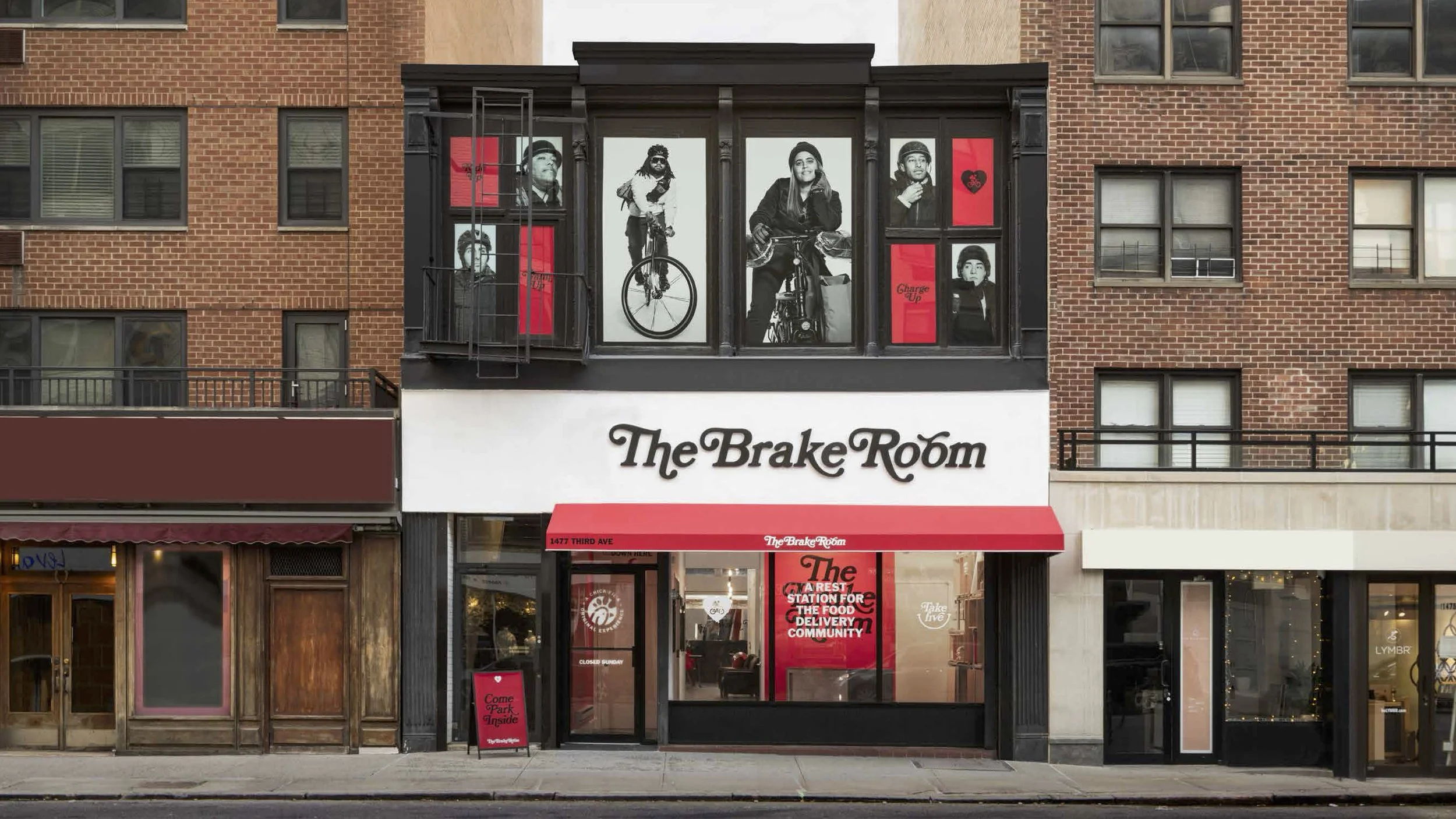 Chick-fil-A's The Brake Room, a hospitality space dedicated to delivery workers