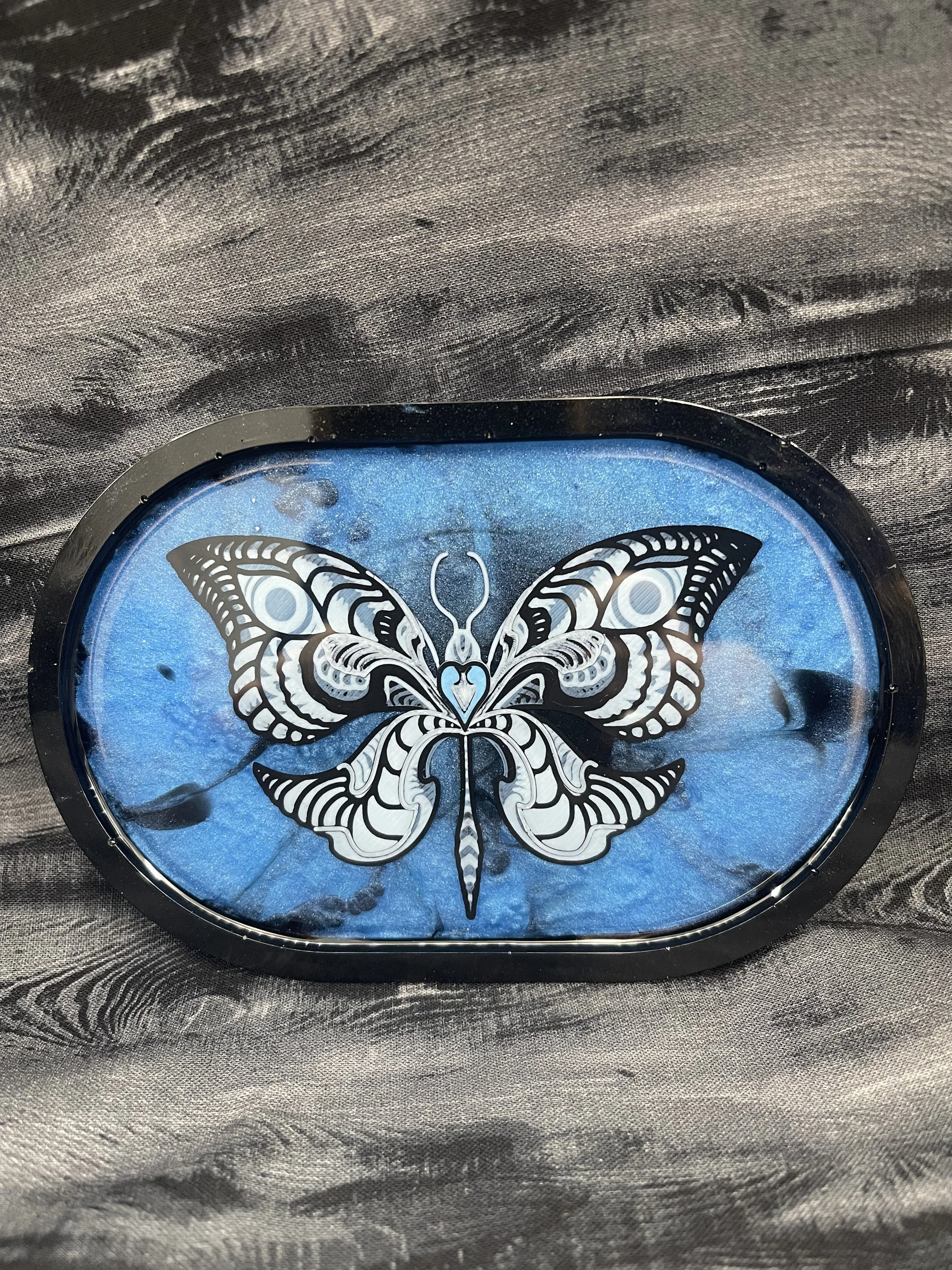 Butterfly Elegance Decorative Tray-IN0161