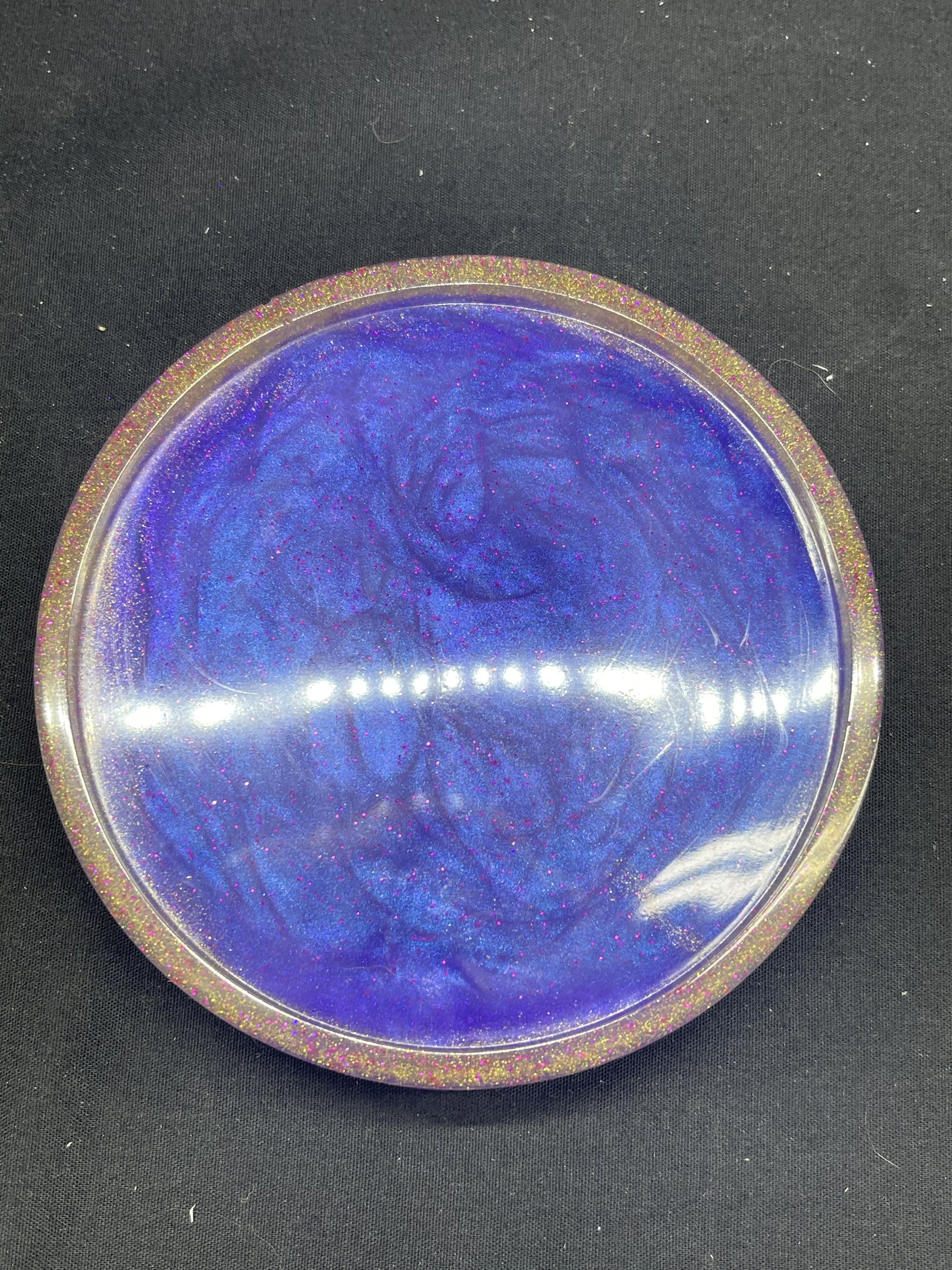 Galactic Blue Epoxy Resin Coaster-IN0107