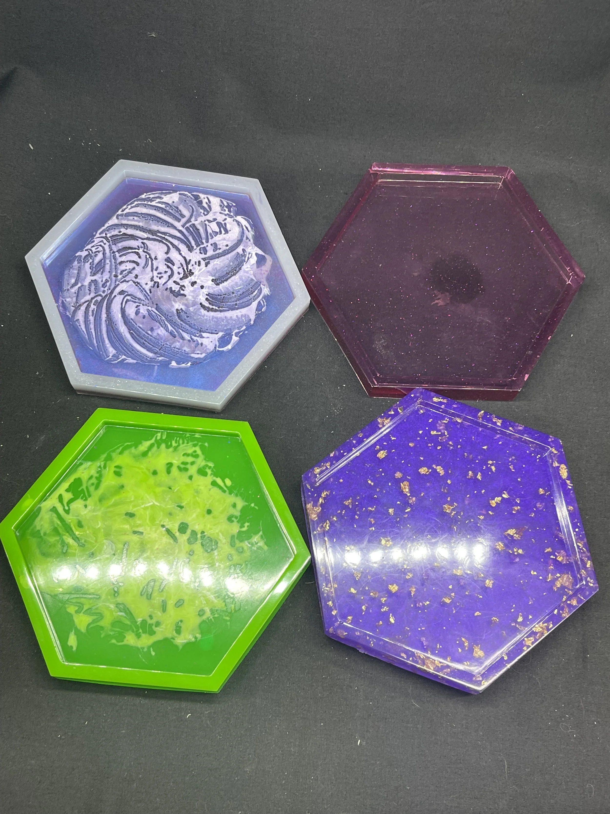Hexagonal Epoxy Resin Coasters-IN0106