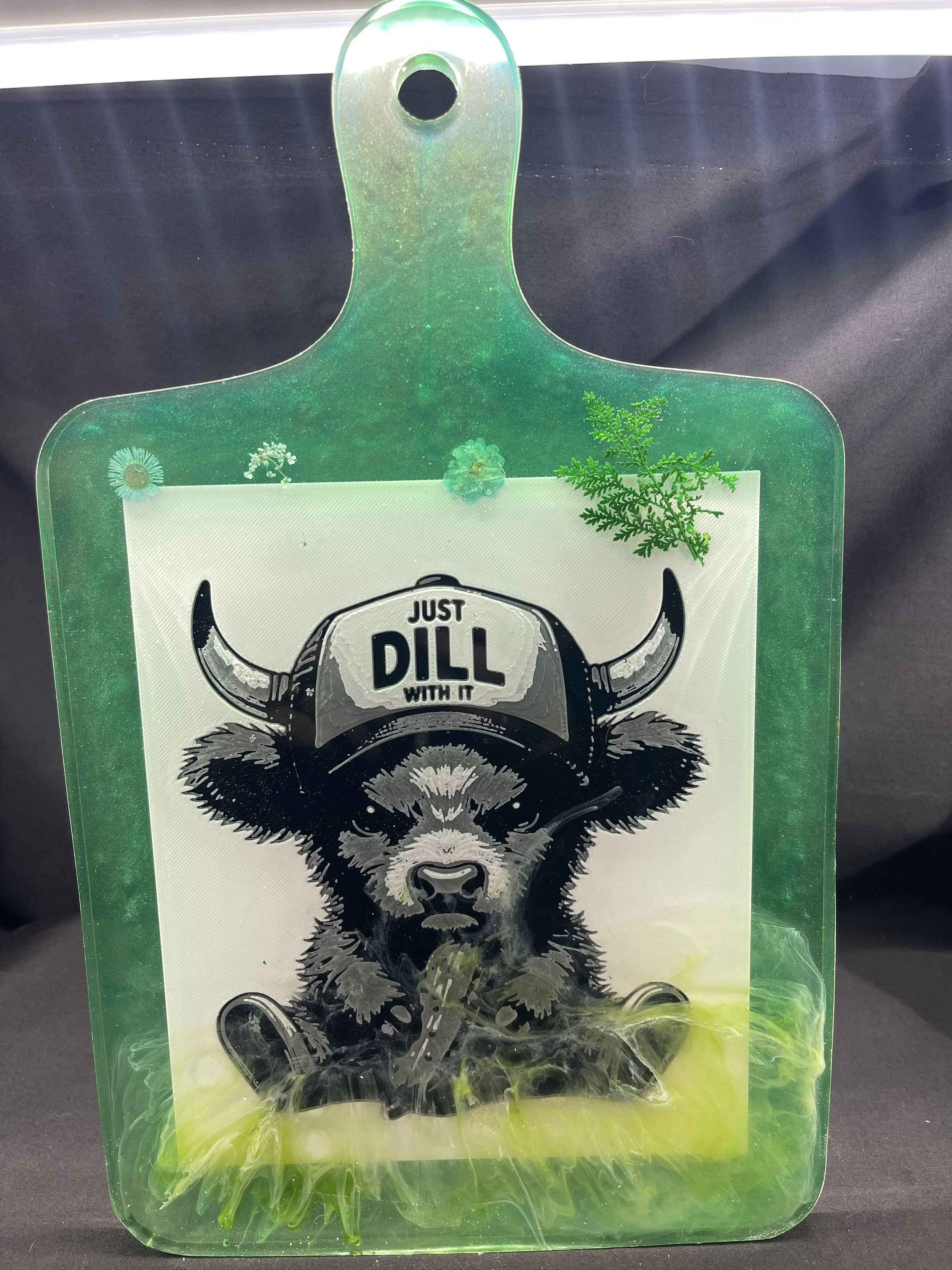 Epoxy Resin Cow Cutting Board-IN0113