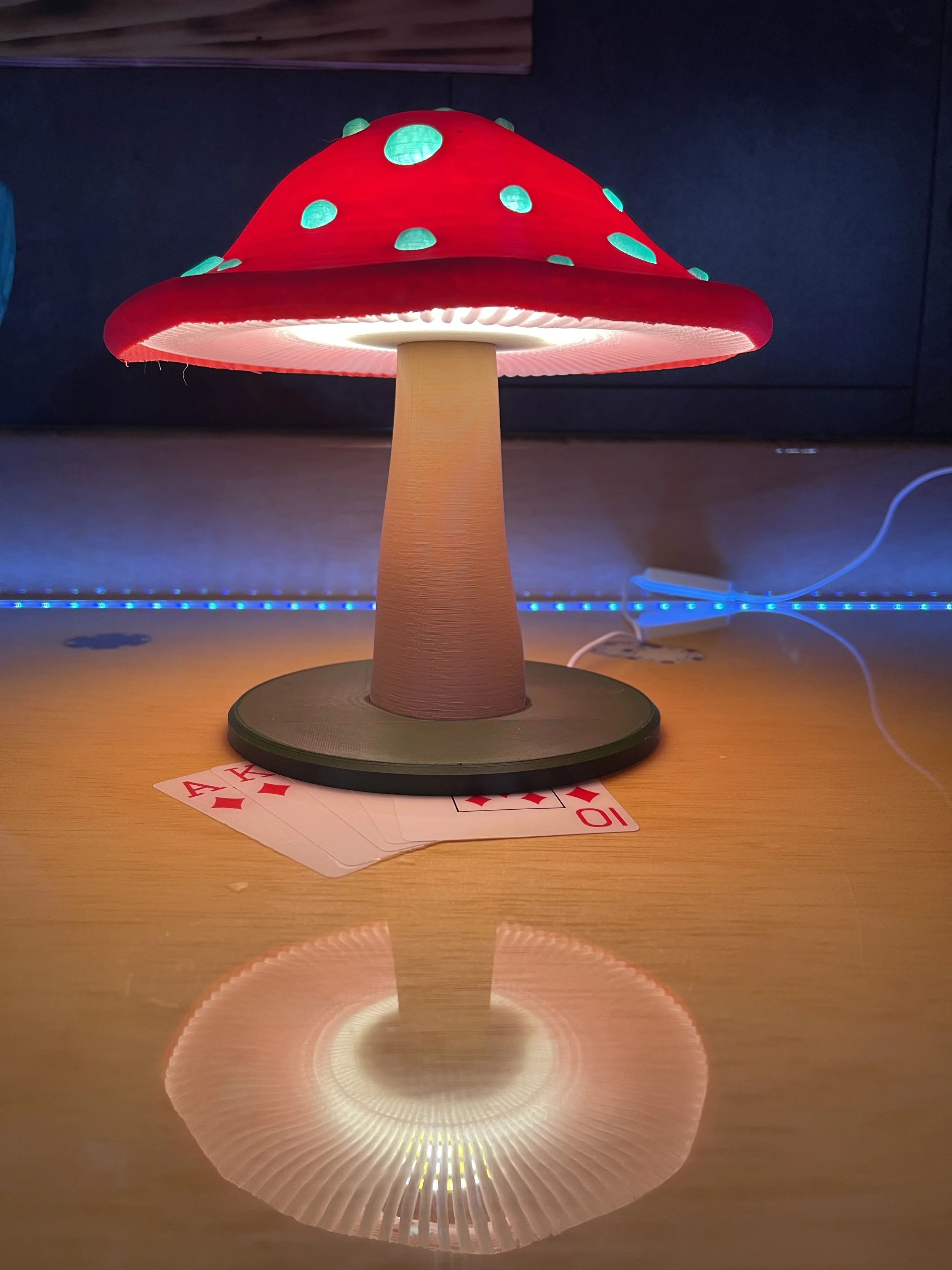 Whimsical 3D-Printed Mushroom Lamp-IN0124