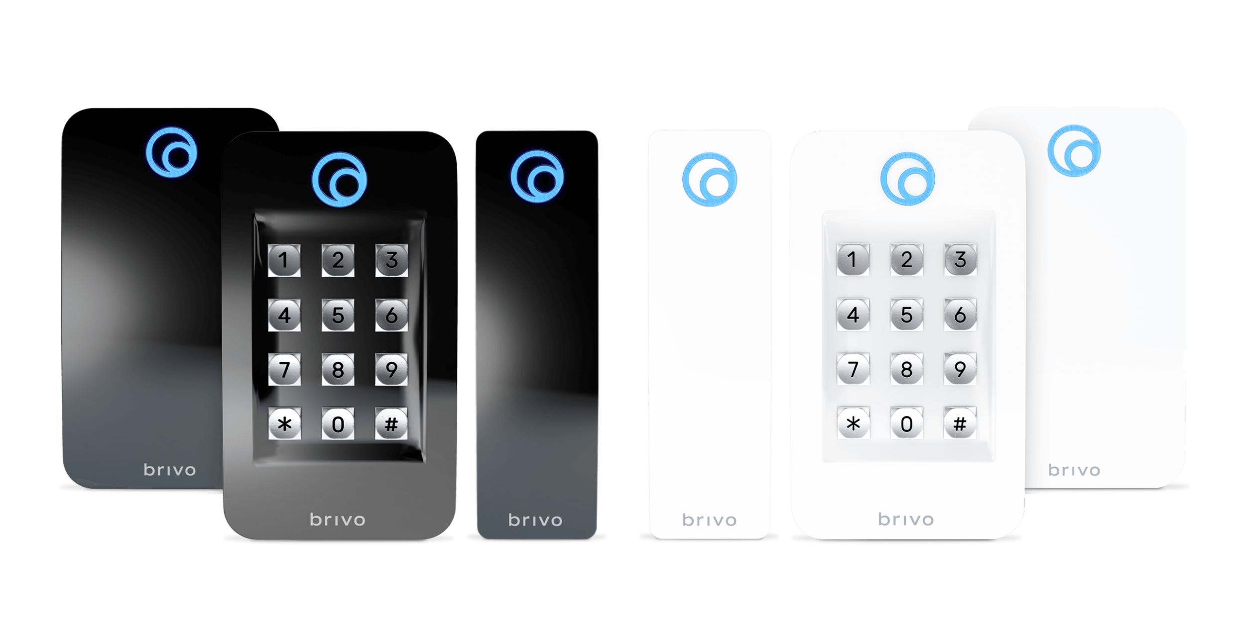 Commercial access control readers and keypads used for secure door entry management