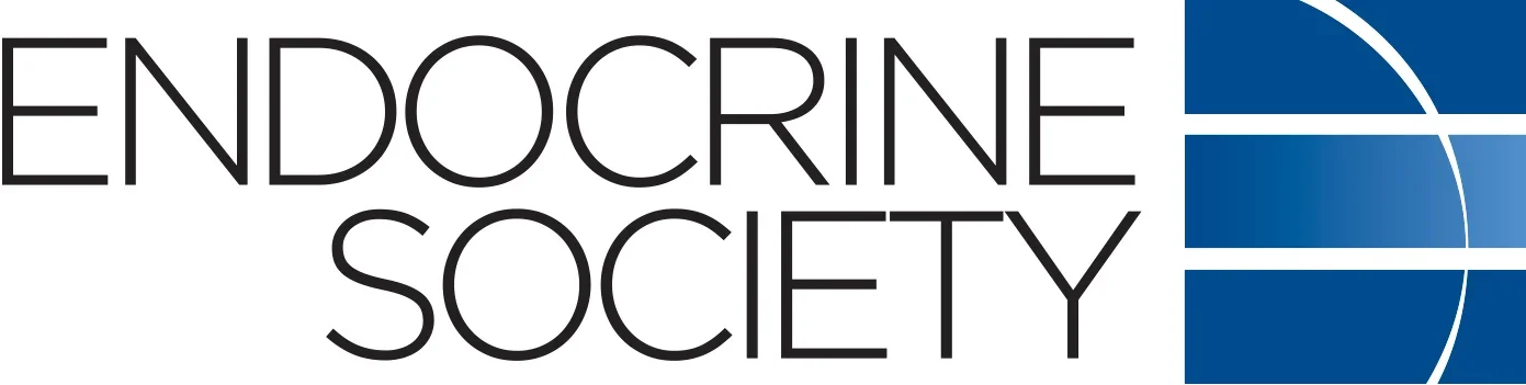 Logo of the Endocrine Society featuring the organization's name and a stylized globe design.