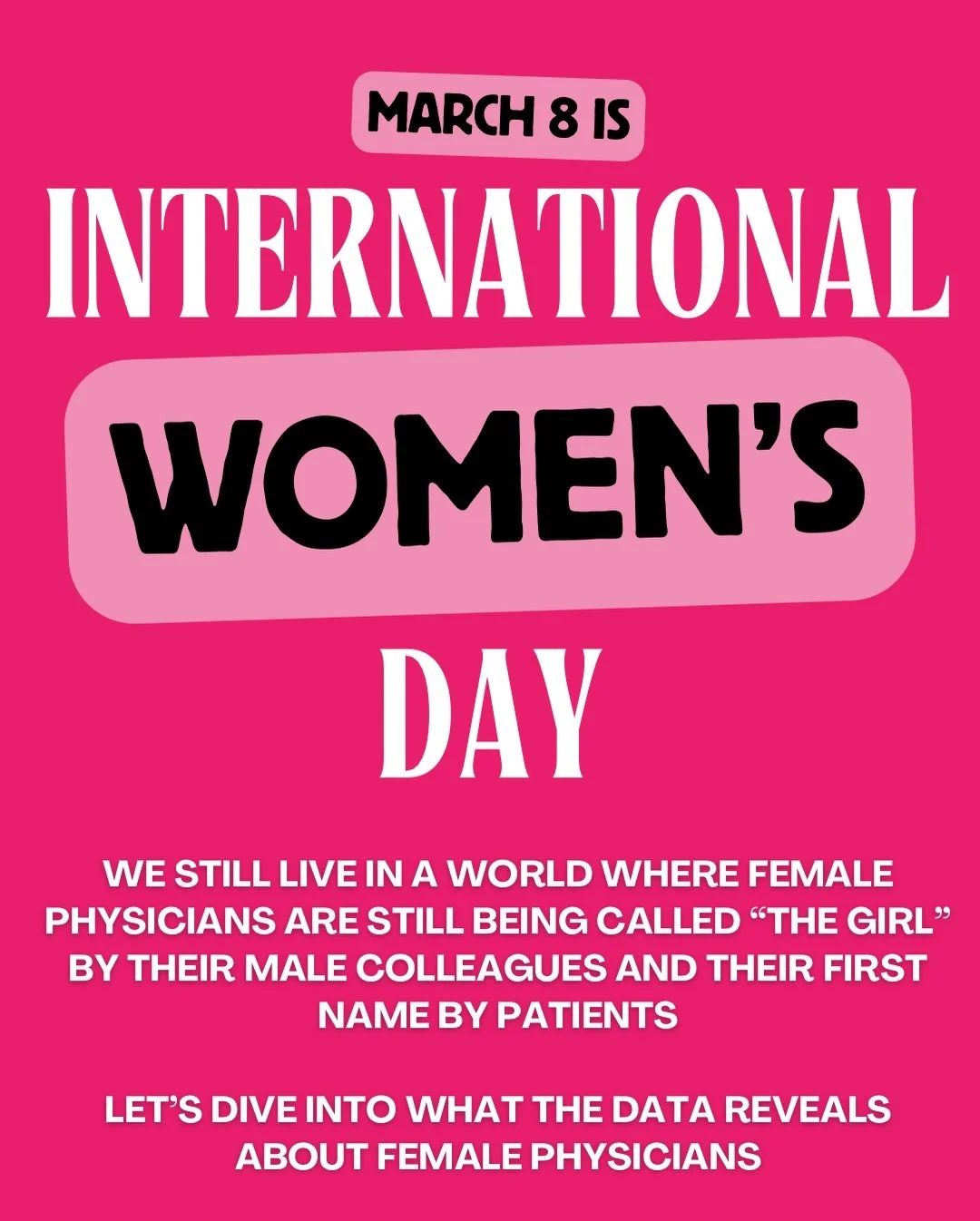 We still live in a world where female physicians are being referred to as &ldquo;the girl&rdquo; by their male colleagues and executive leadership or addressed by their first name by patients. 

Meanwhile, multiple large studies have shown that patie