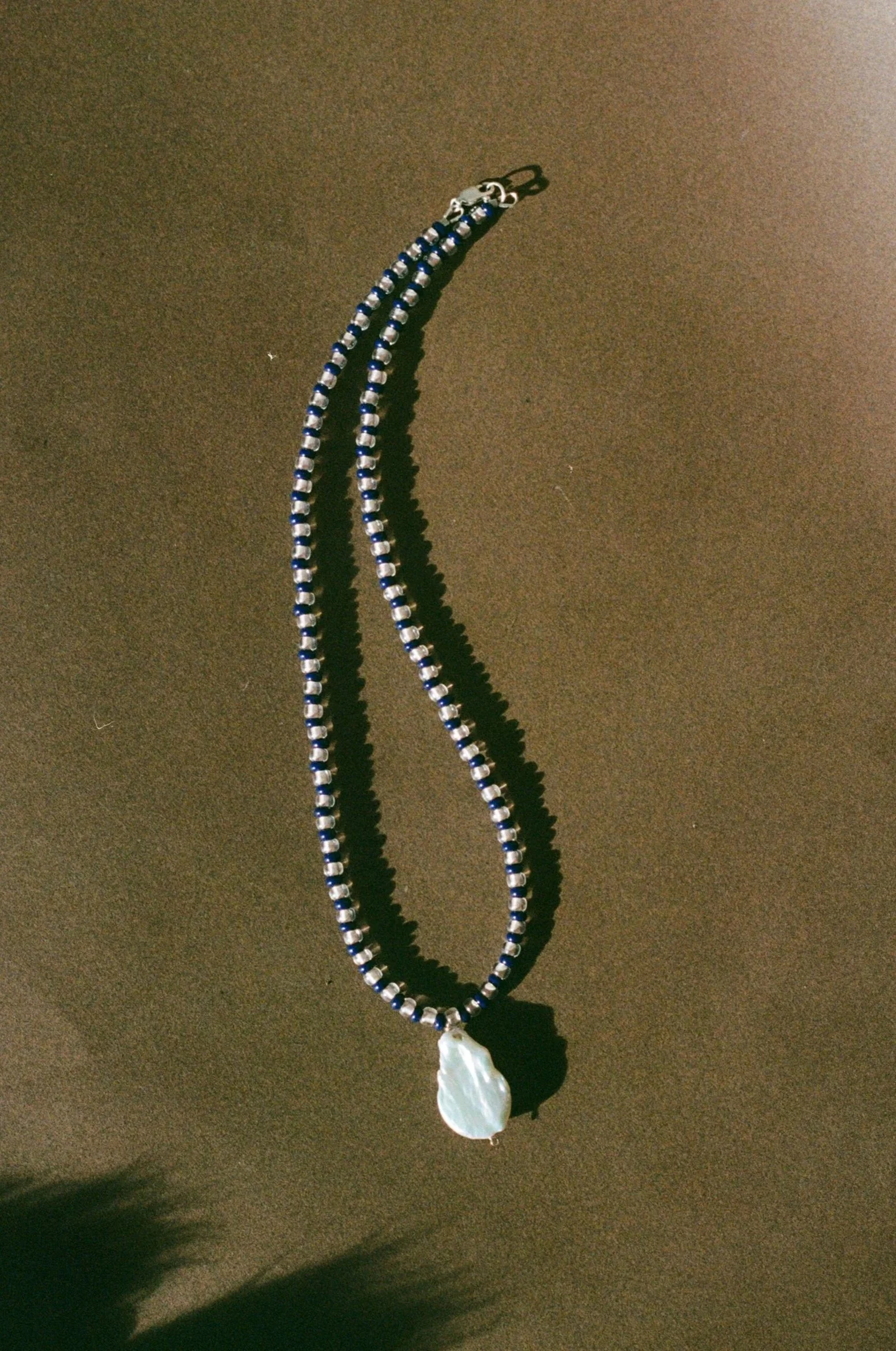 The Parlor Necklace — Navy Peach