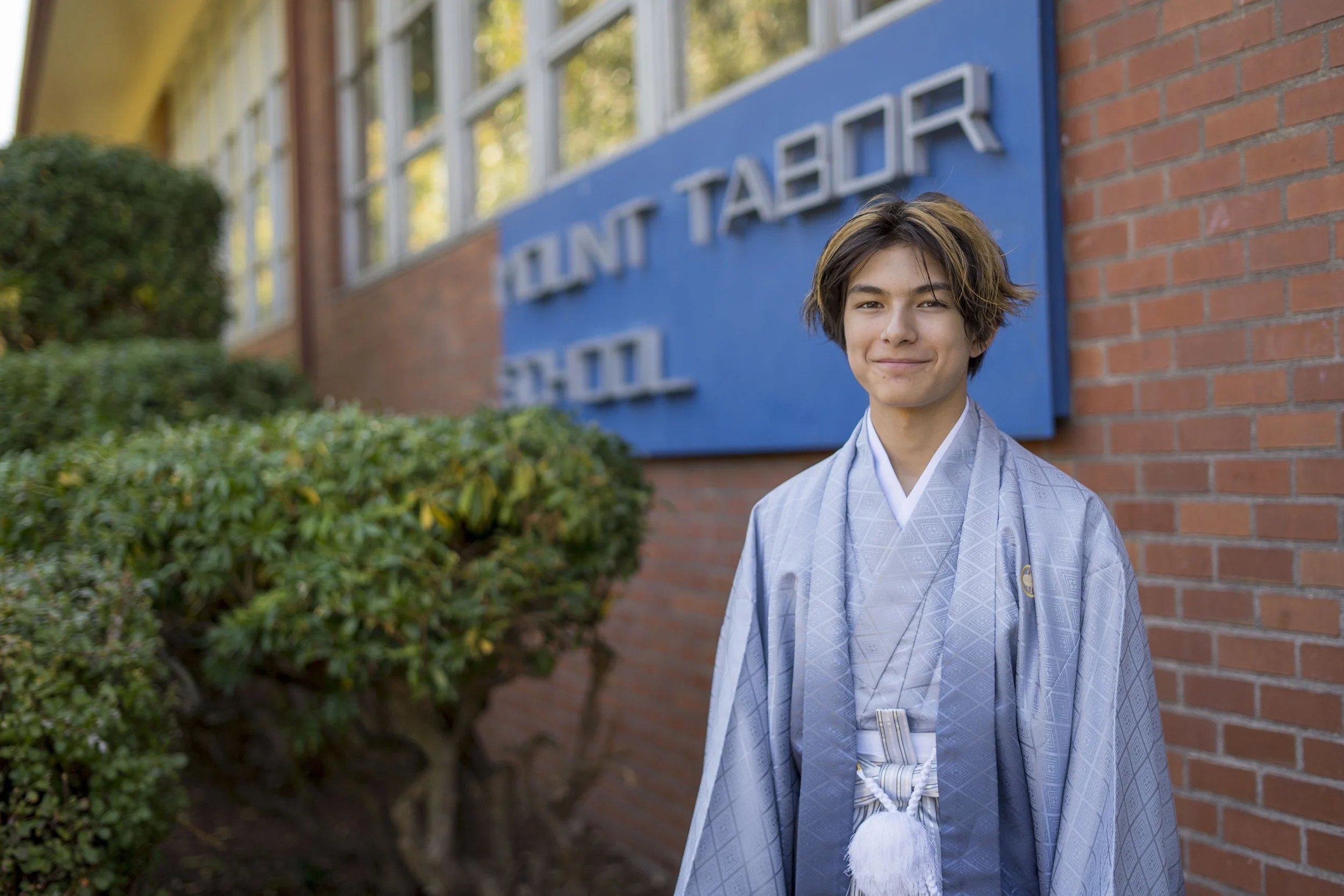 Boys' Hakama MiddleSchool Graduation Photo 