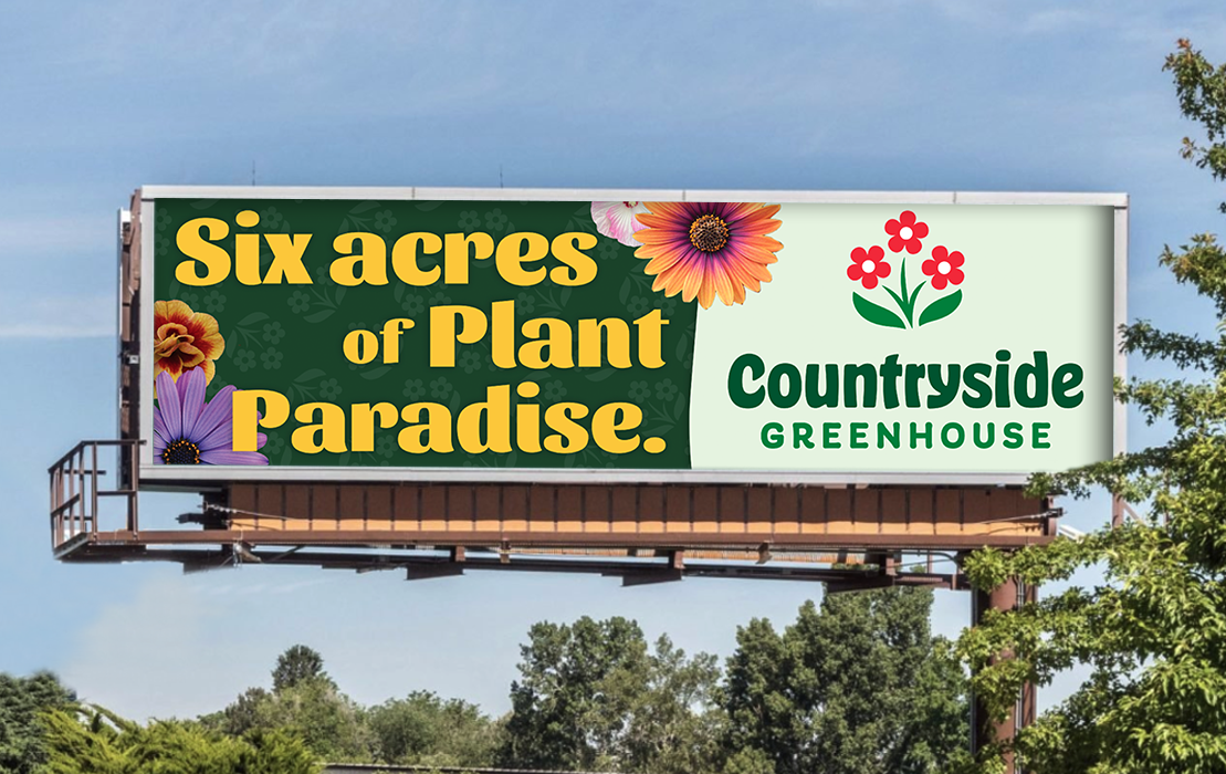 Awareness billboard, designed to feel vibrant like the in-store shopping experience