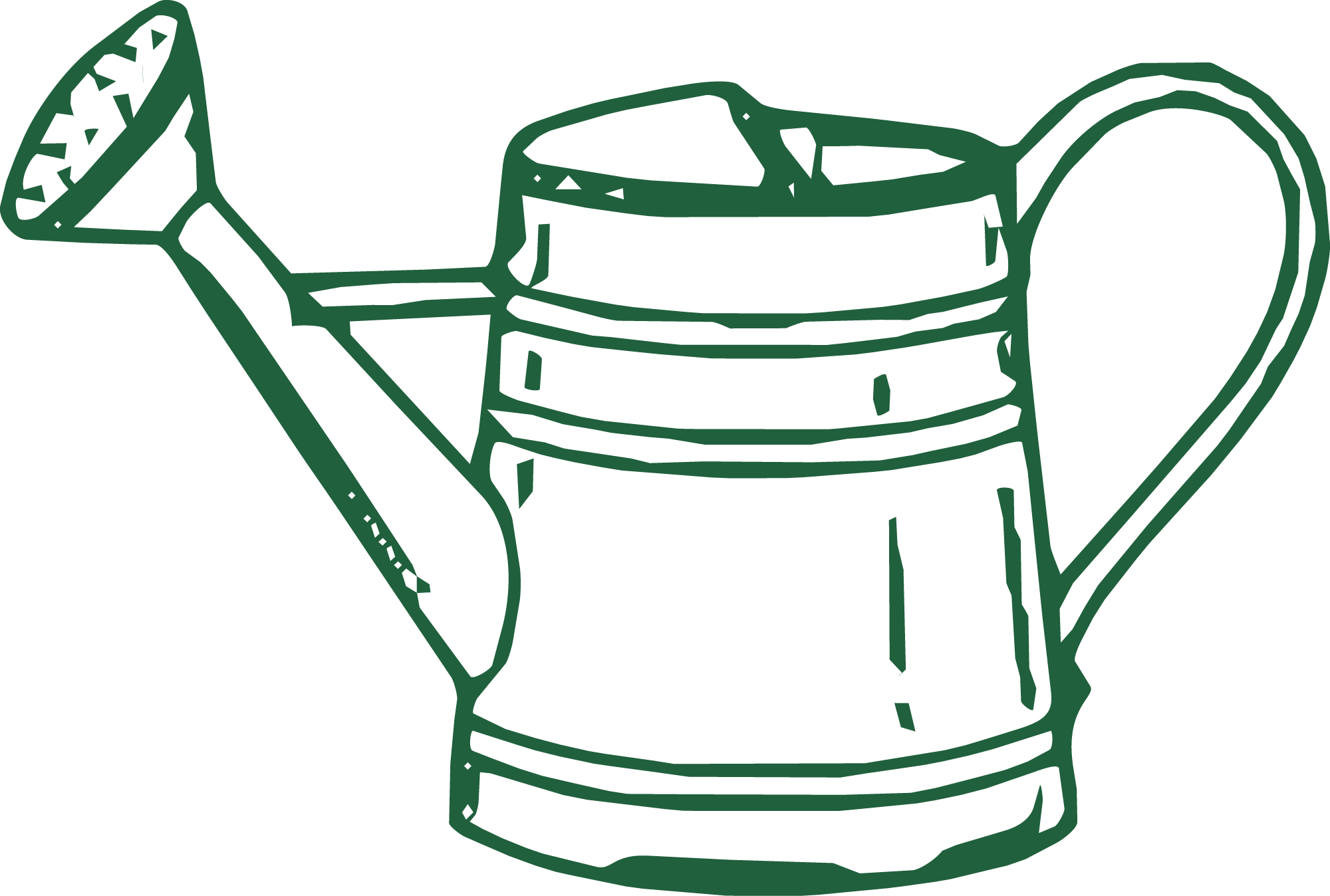 Outline drawing of a watering can.