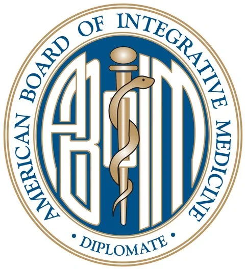 American Board of Integrative Medicine (ABOIM) Diplomate seal — Dr. Laura Tavernier, board certified in integrative medicine.
