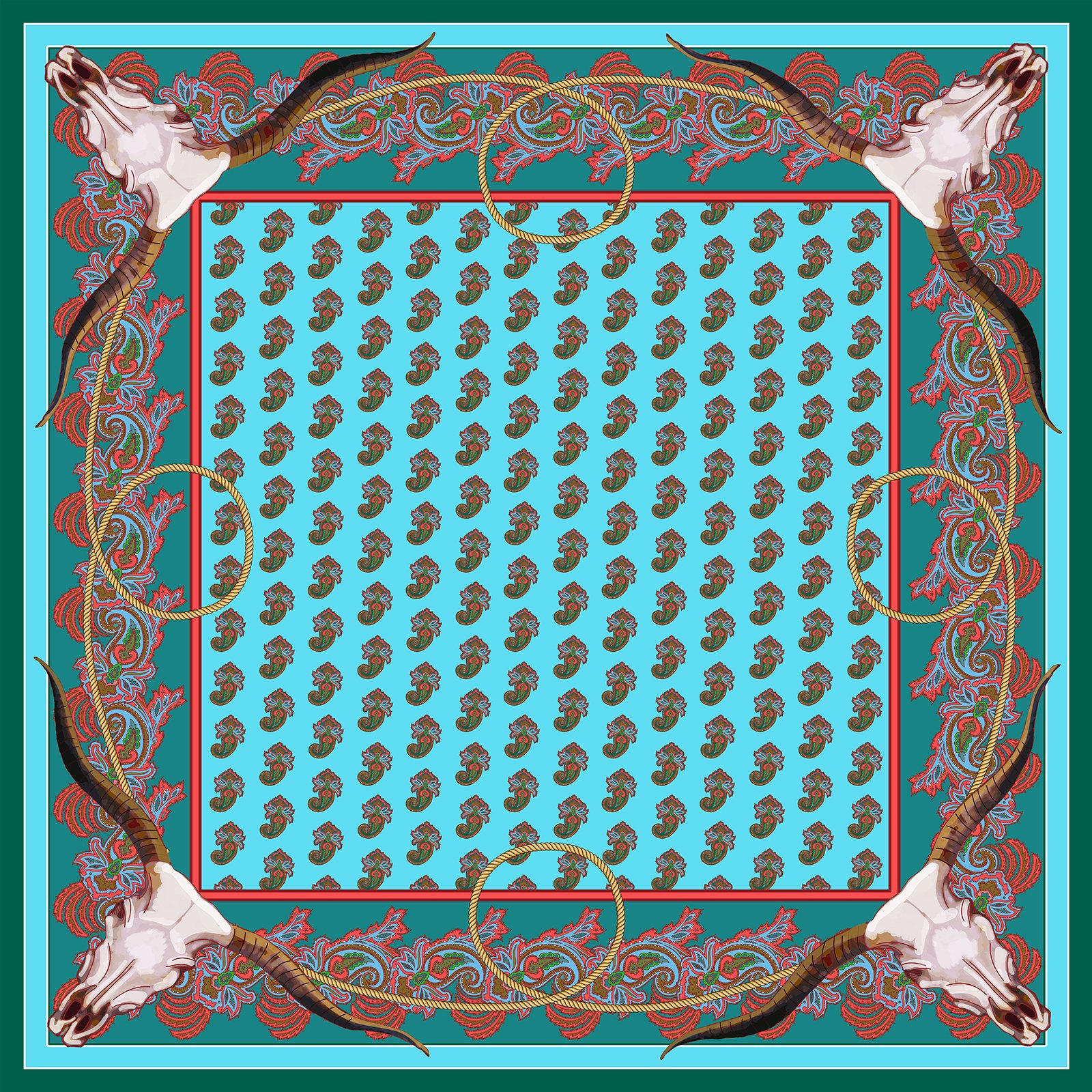 Turquoise Stear Bones