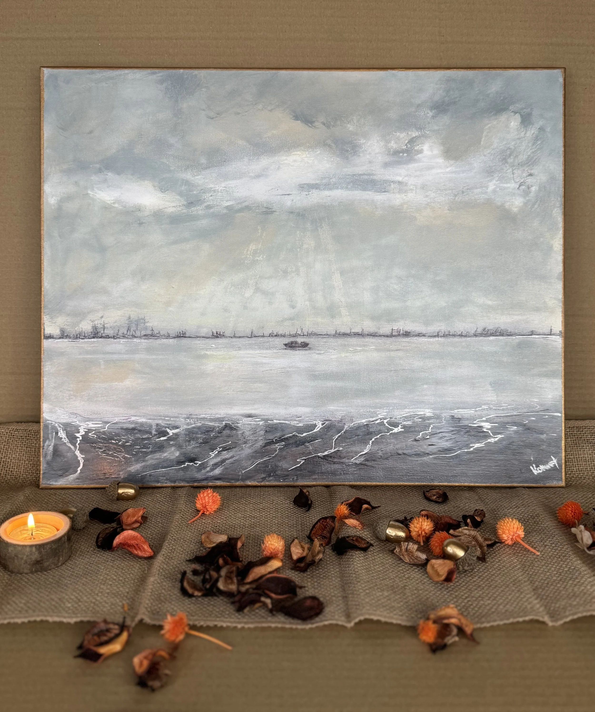 The Ship in the Spotlight (16" x 24")