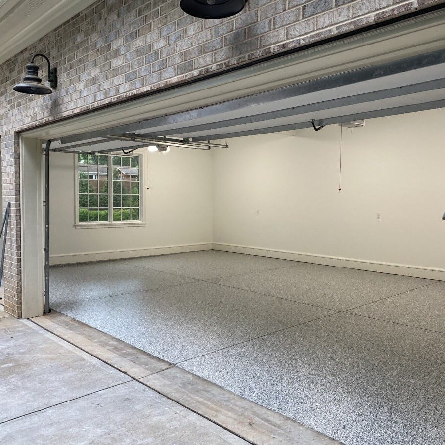 Vinyl Flake Epoxy Garage Floor.