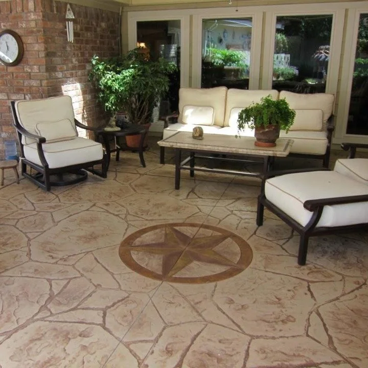 Lonestar concrete patio overlay.