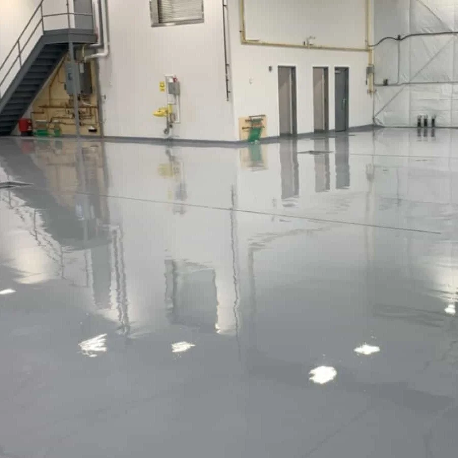 Commercial Industrial polished concrete floor.