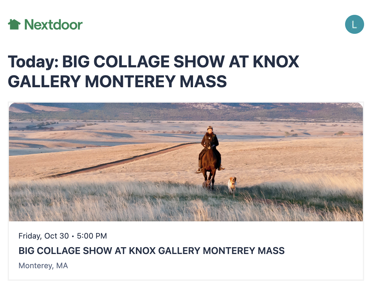 Laura Chester: Big Collage Show at Knox Gallery, Monterey, MA