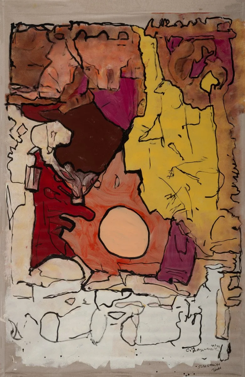 Sundown Town, 2022, Acrylic on canvas, 136 x 86 1/2 inches (CL.1789)