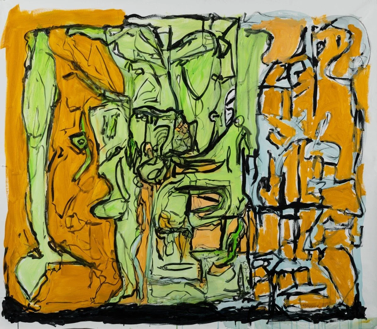 Bible Studies, 2024, Acrylic on canvas, 65 1/4 x 72 inches (CL.1912)