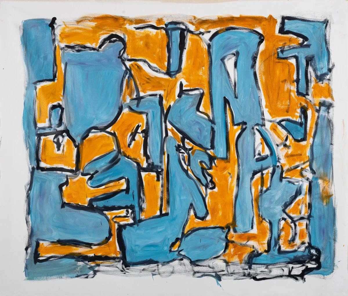 Can't Sit Down, 2022, Oil on canvas, 100 x 84 inches (CL.1803)