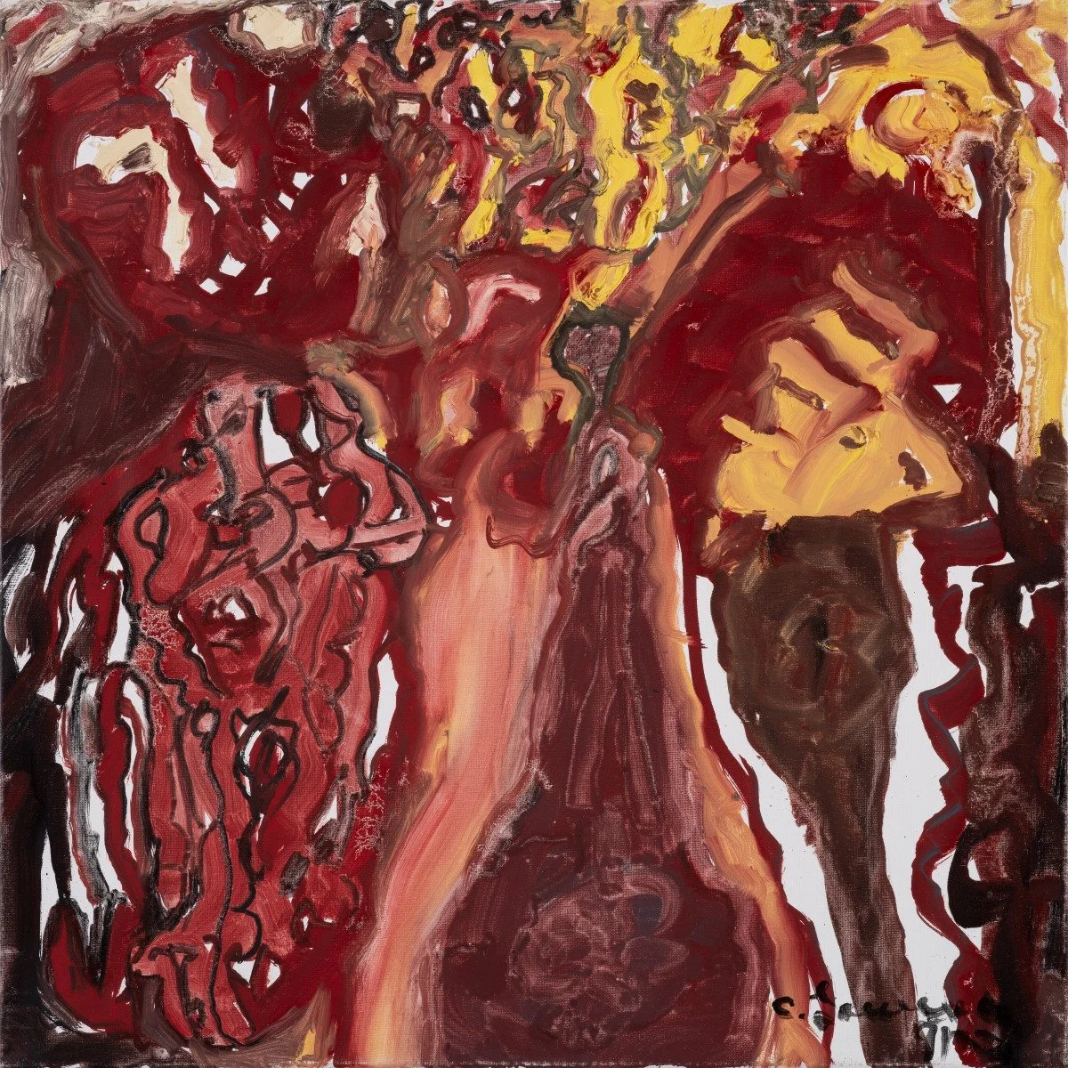 Hallowed Ground, 2023, Oil on canvas, 19 5/5 x 19 5/8 inches (CL.1894)