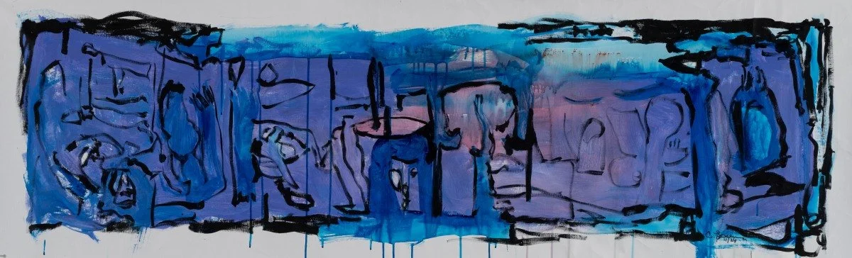 Untitled, 2024, Acrylic on canvas, 23 1/4 x 73 1/4 inches (CL.1905)