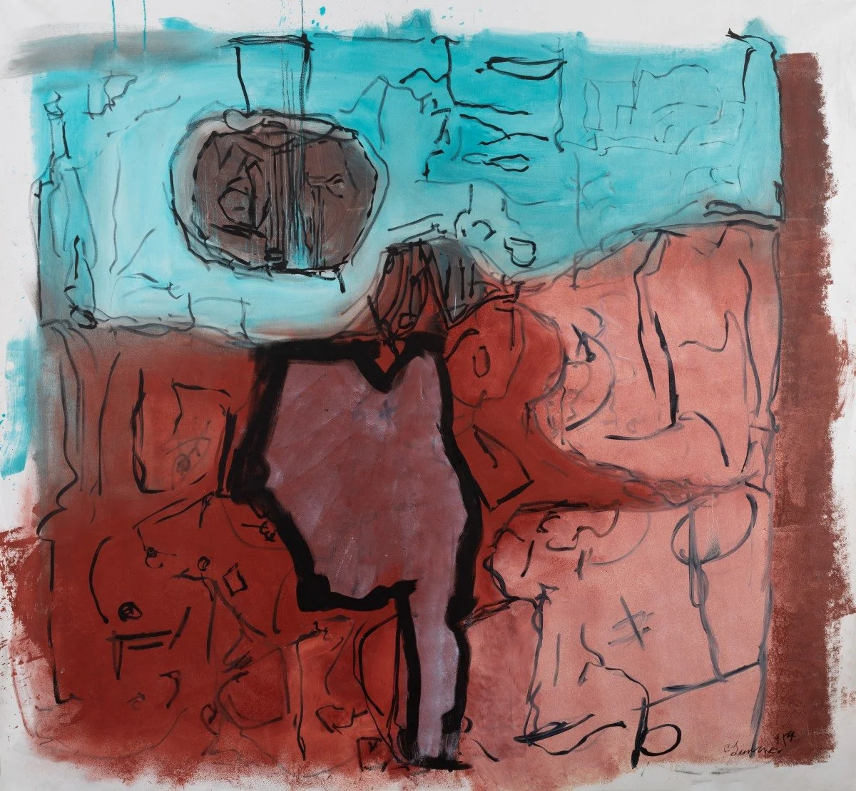 Untitled, 2024, Acrylic on canvas, 82 1/4 x 87 1/2 inches (CL.1923)