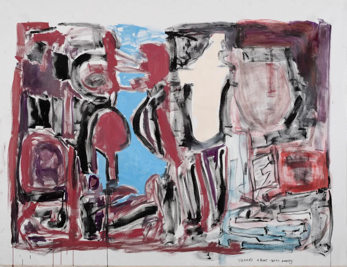 There's a Boat That's Leaving, 2022, Oil on canvas, 84 x 108 inches (CL.1797)