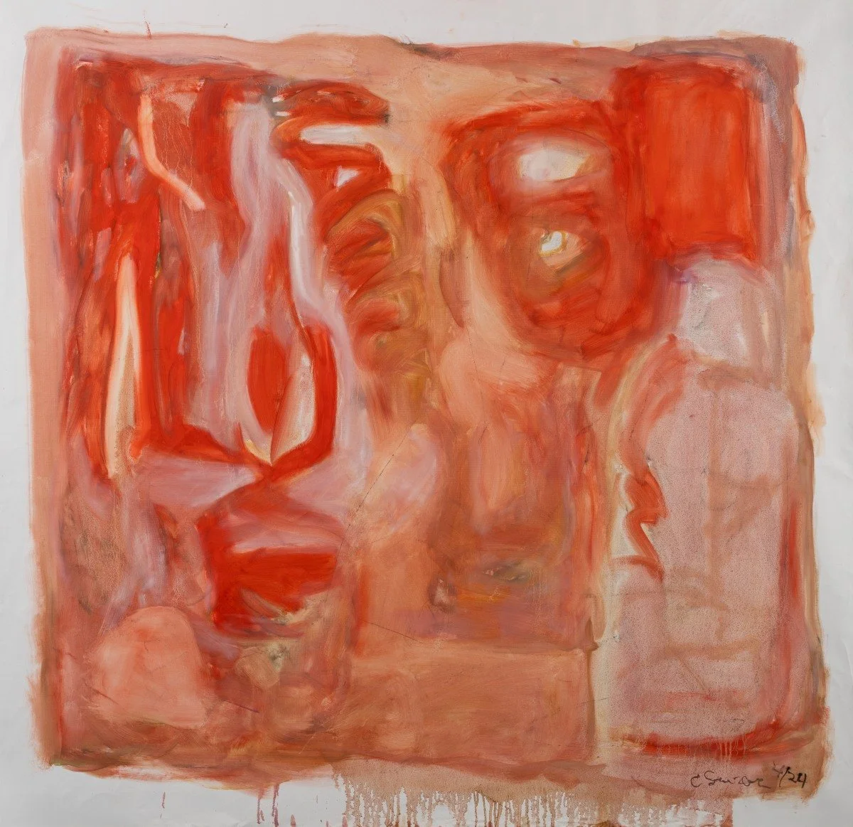 Memory Animal, 2024, Acrylic on canvas, 81 1/4 x 85 inches (CL.1921) 