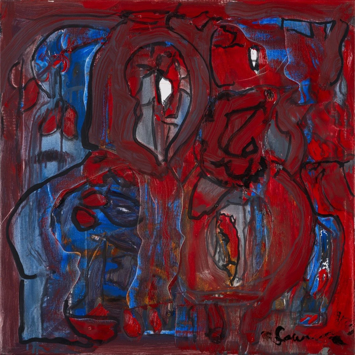 Catanoggy, 2023, Oil on canvas, 19 5/8 x 19 5/8 inches (CL.1895)