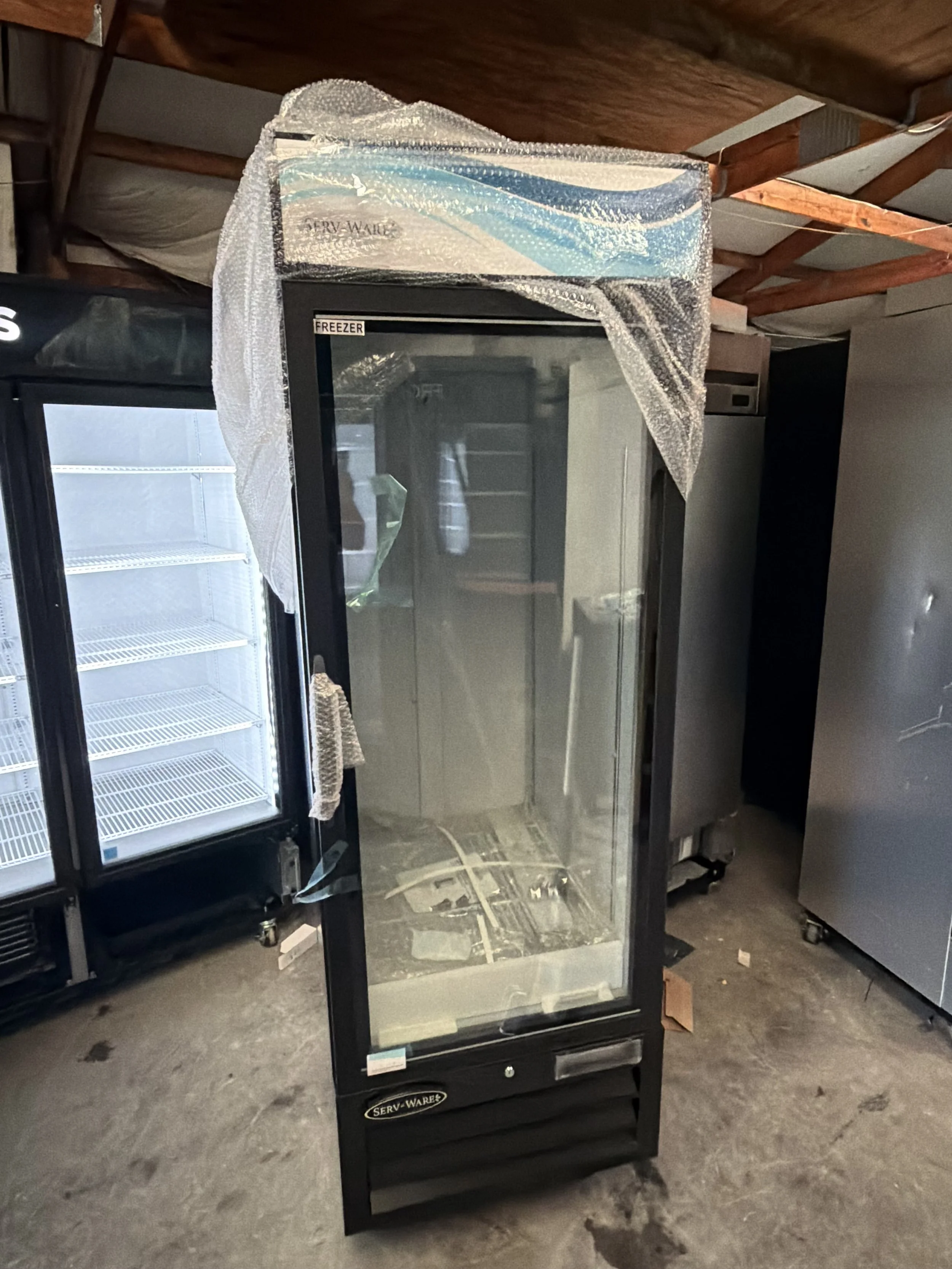 Serv ware single door glass cooler NEW