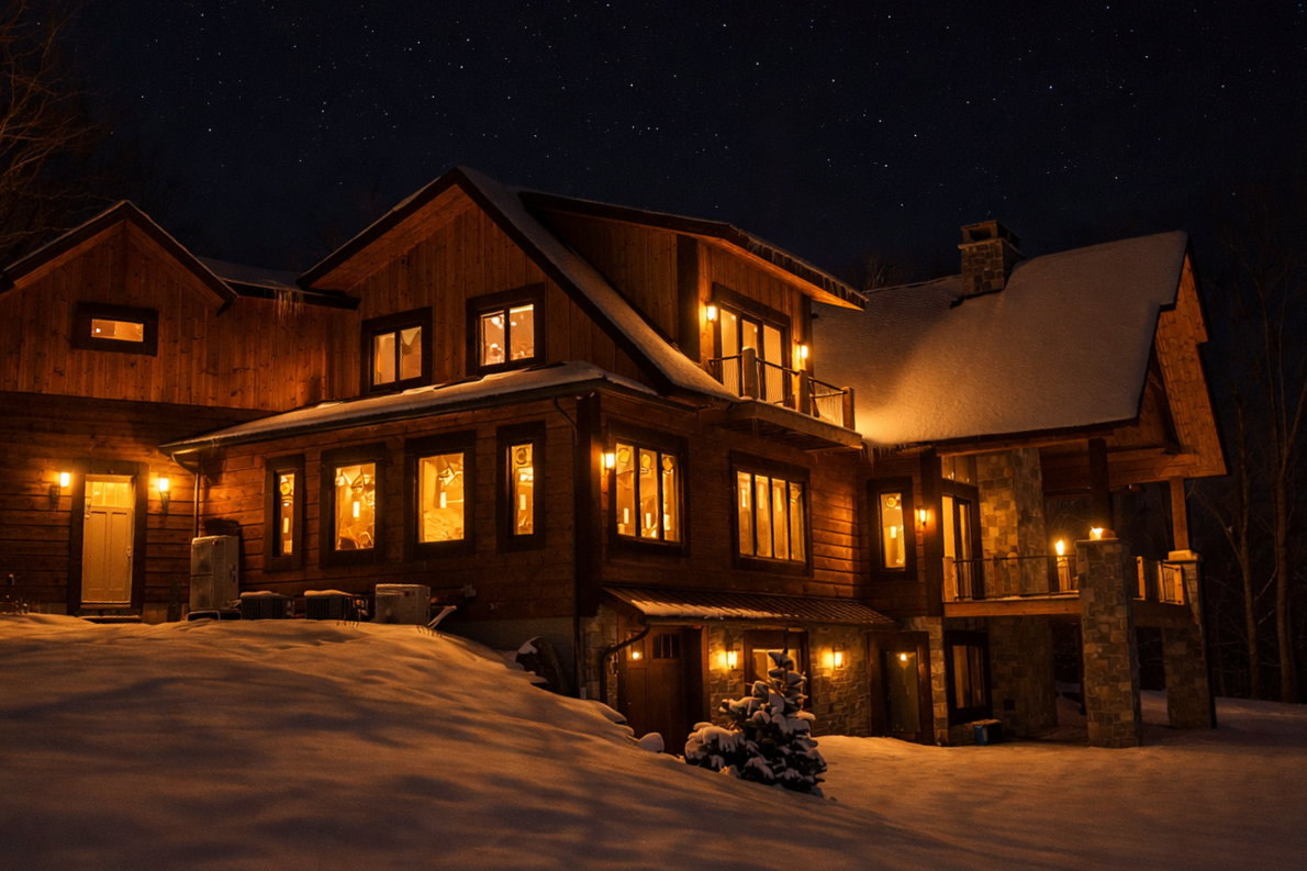 Seasonal lake home in the Lake Wallenpaupack region protected by standby generator backup power