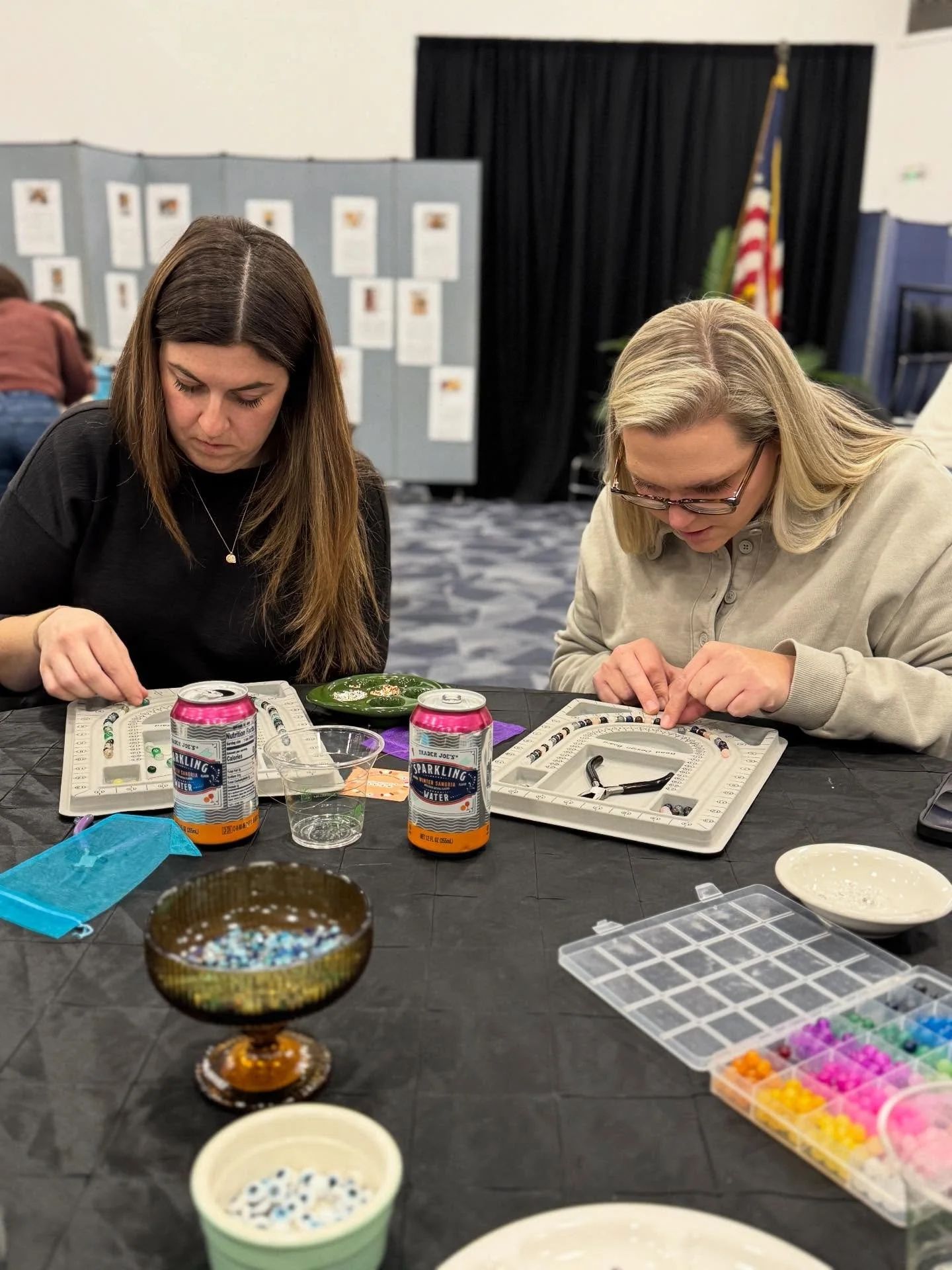 Last night&rsquo;s bead party @mandel_jewish_day_school was a success! 30 women made their own beautiful beaded charm necklaces! ➡️➡️ to see how stunning they turned out!