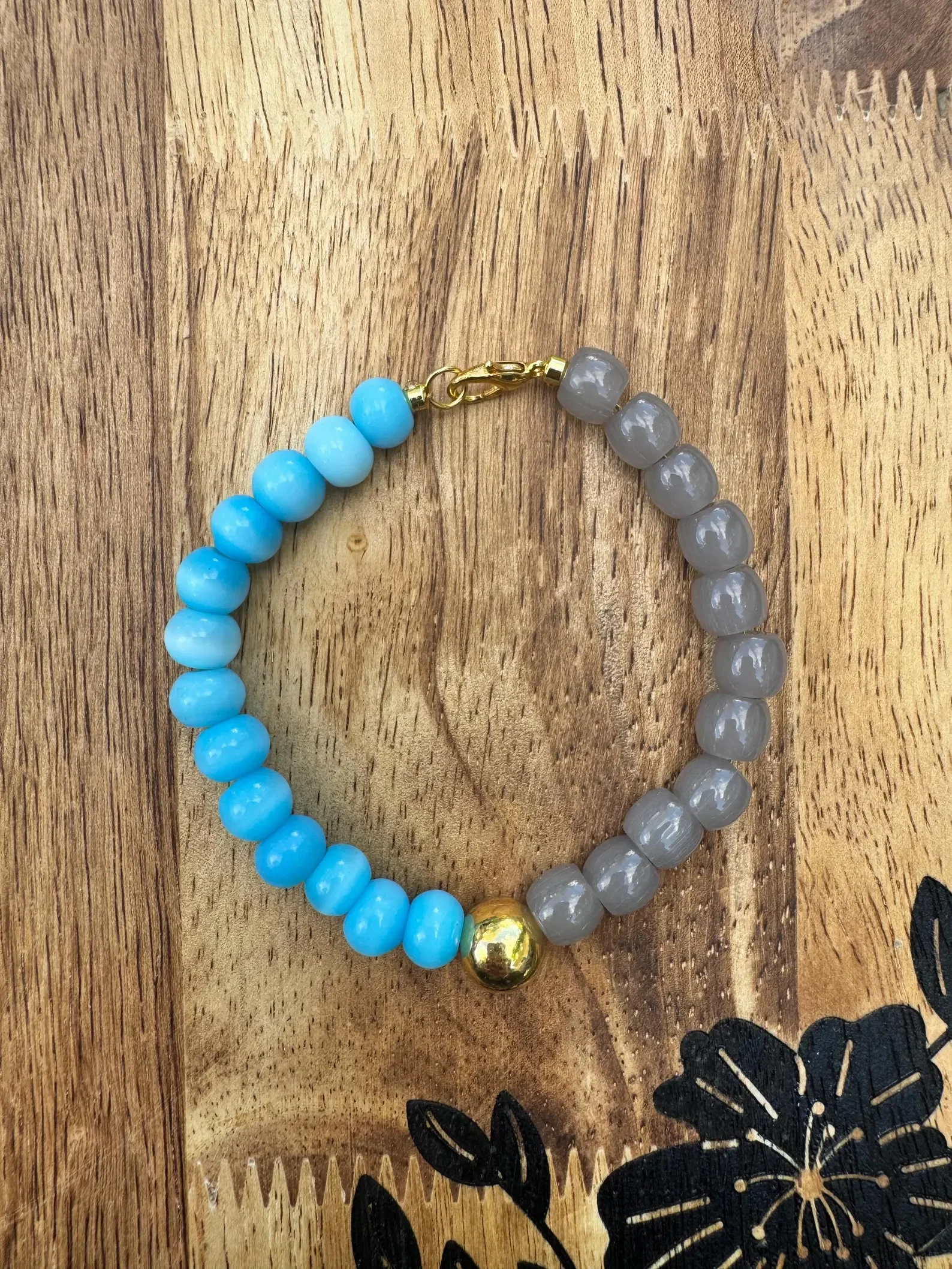 Two-Tone Glass Bracelet