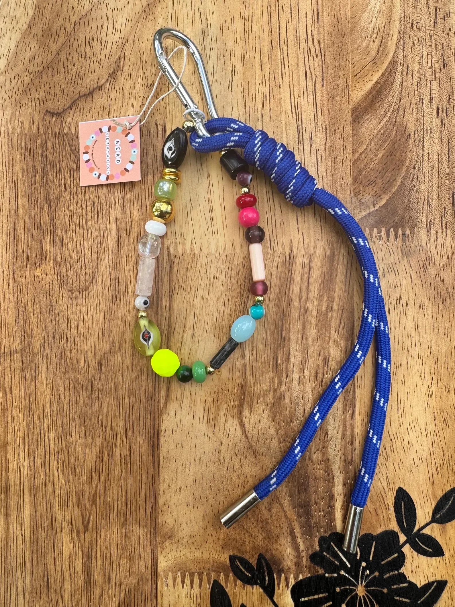 Rainbow Evil Eye Lanyard Bag Charm
