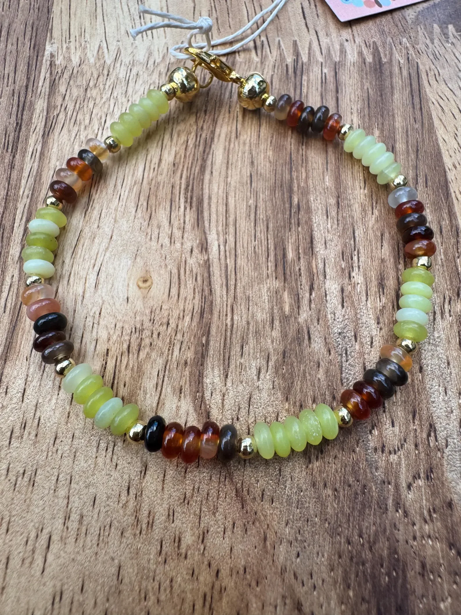 Agate and Lemon Jasper Bracelet