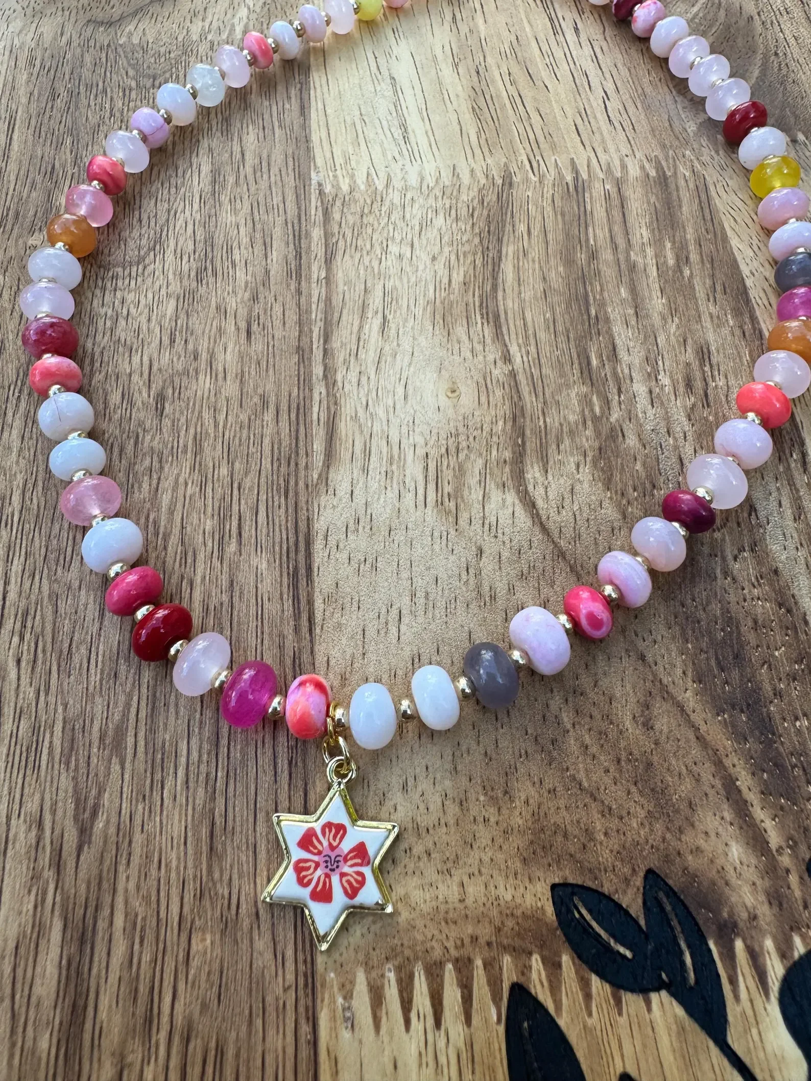 Star of David Rondelle Necklace