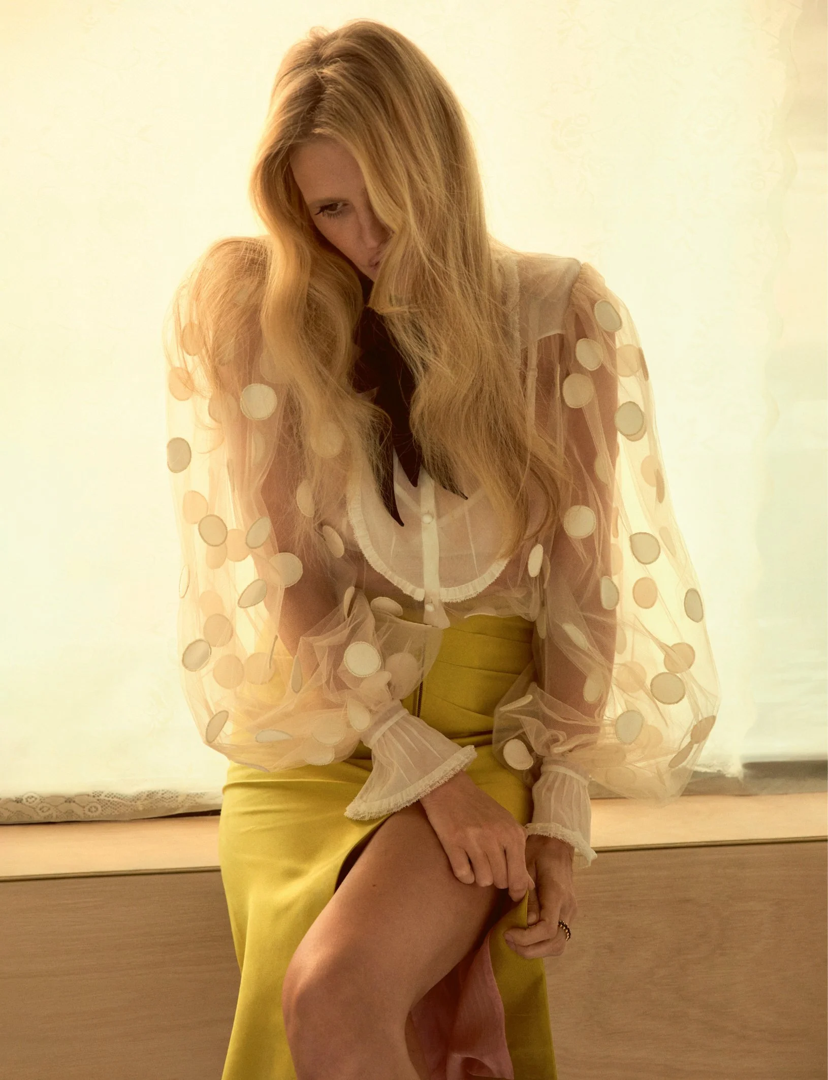 Lara Stone for Elle France magazine.