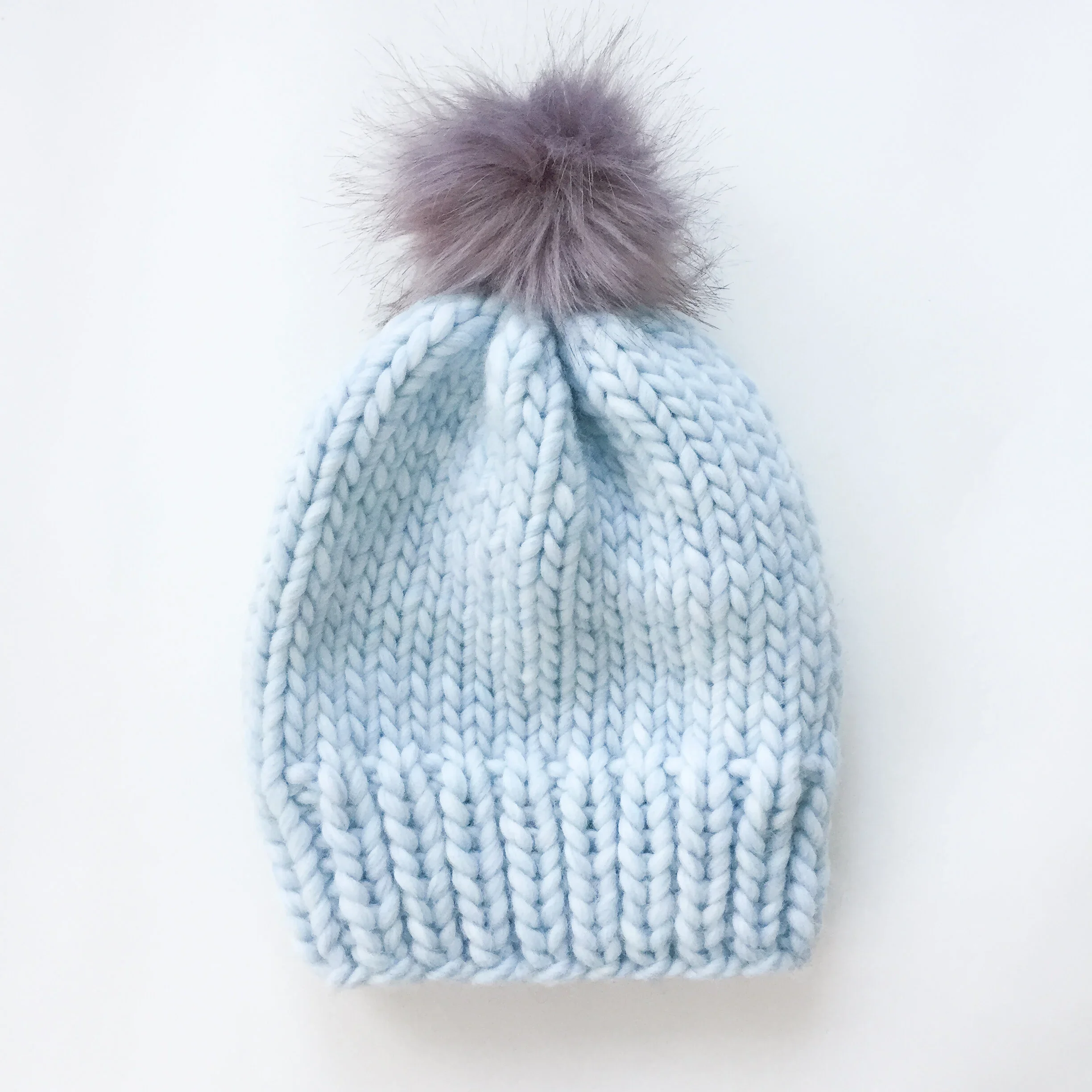 Simple Chunky Wool Knit Hat Pattern (Free)