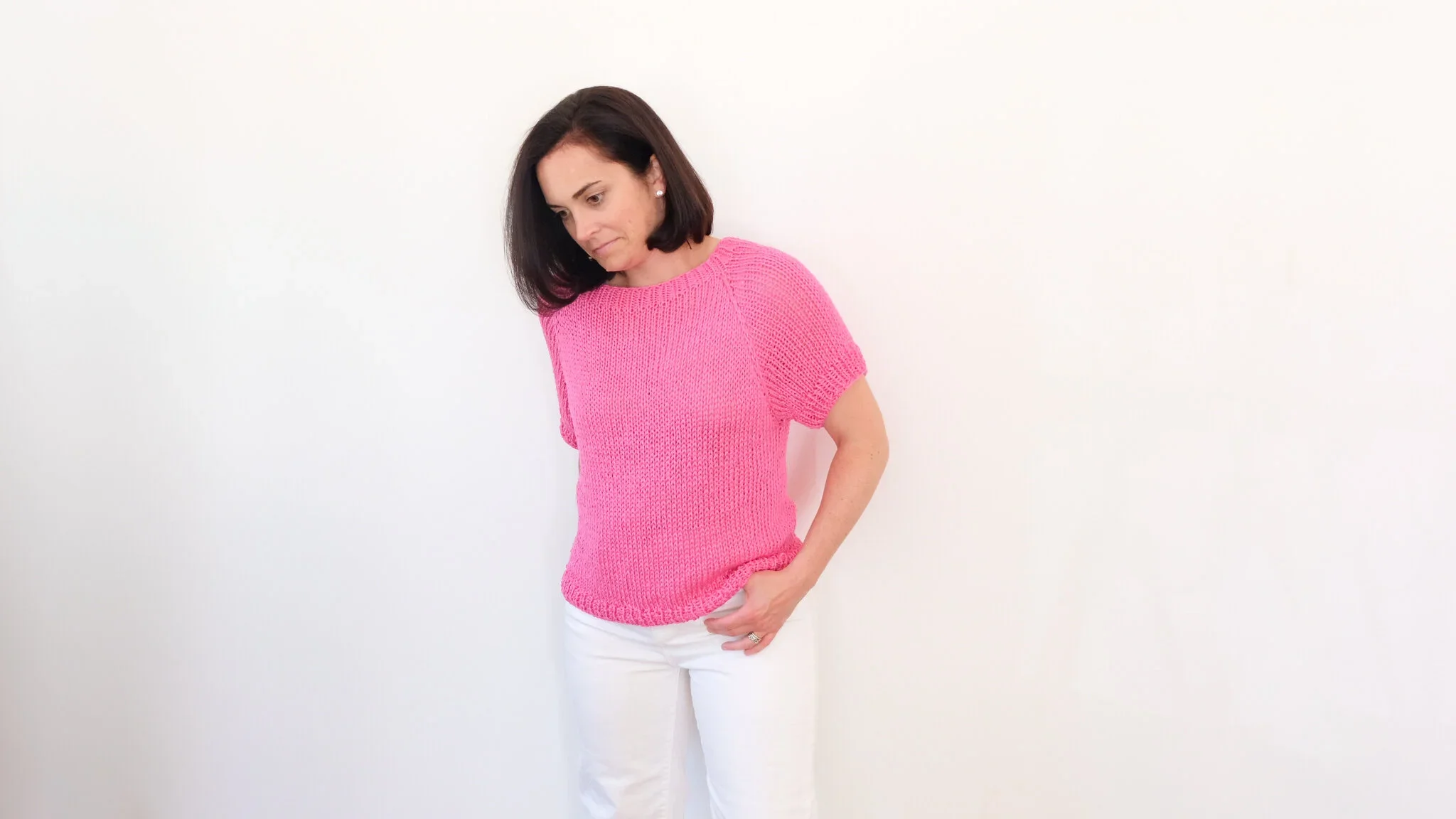 Easy Knit Summer Sweater Tee Pattern | The Rosemary