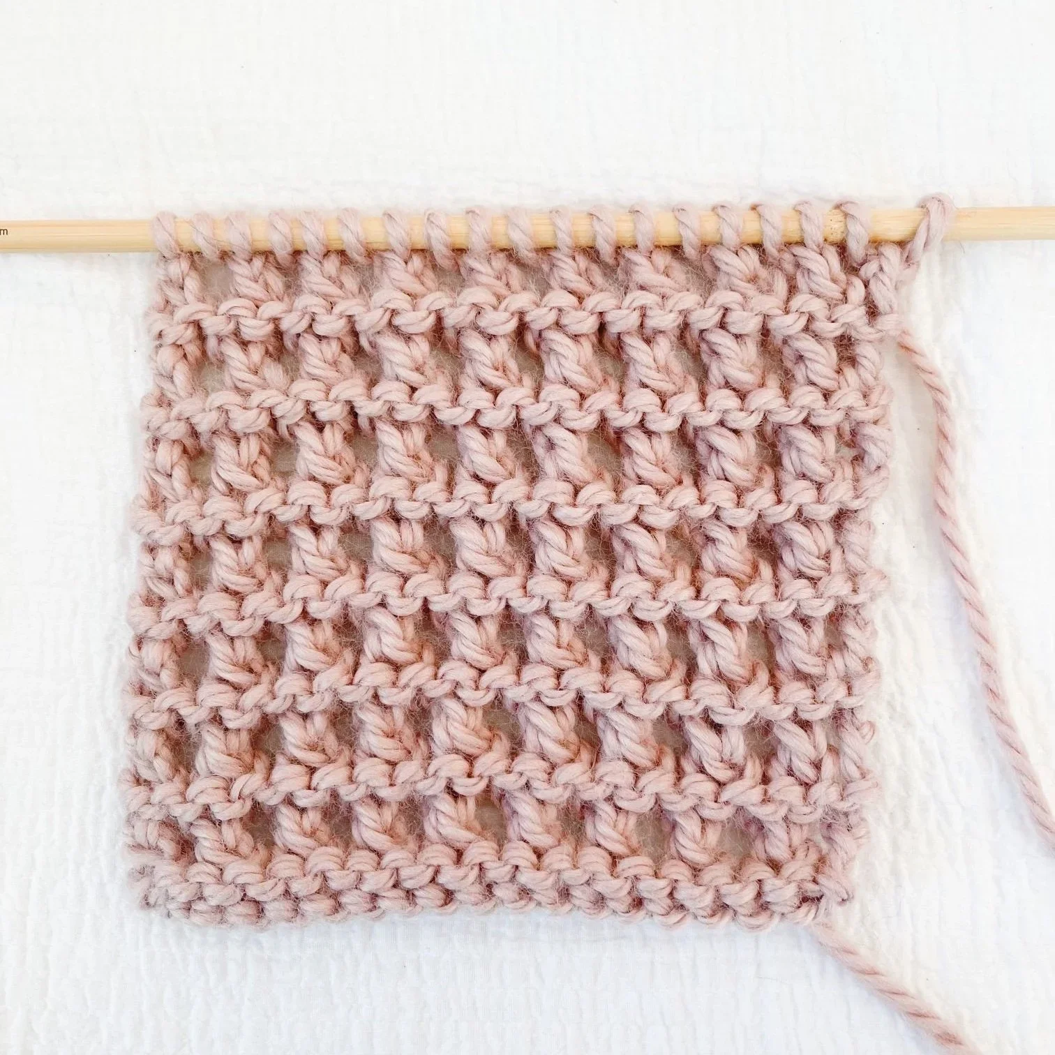 Open Honeycomb Knit Stitch | Easy Eyelet Knitting Stitch