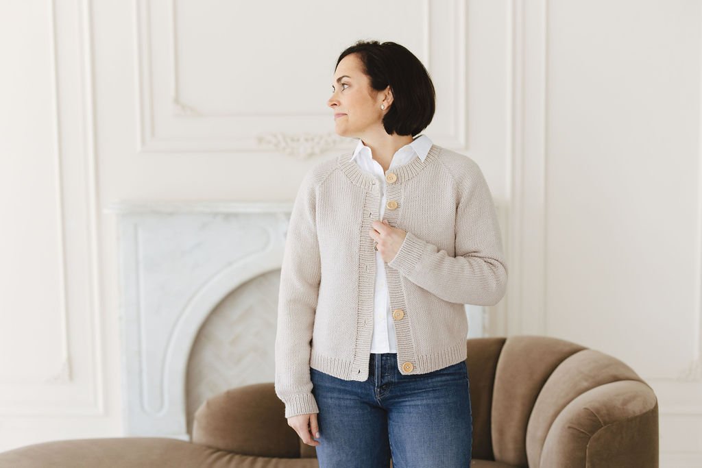 Classic Top-Down Raglan Cardigan | Linden Cove