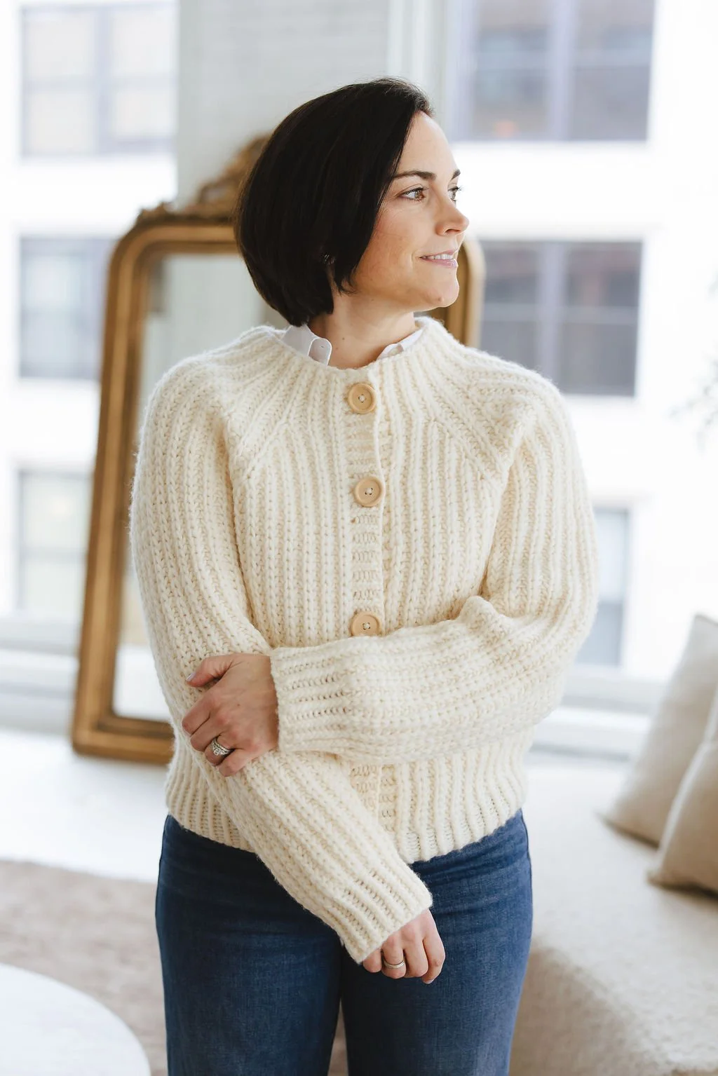 Half Fisherman’s Rib Button Cardigan | Alpine Trail 