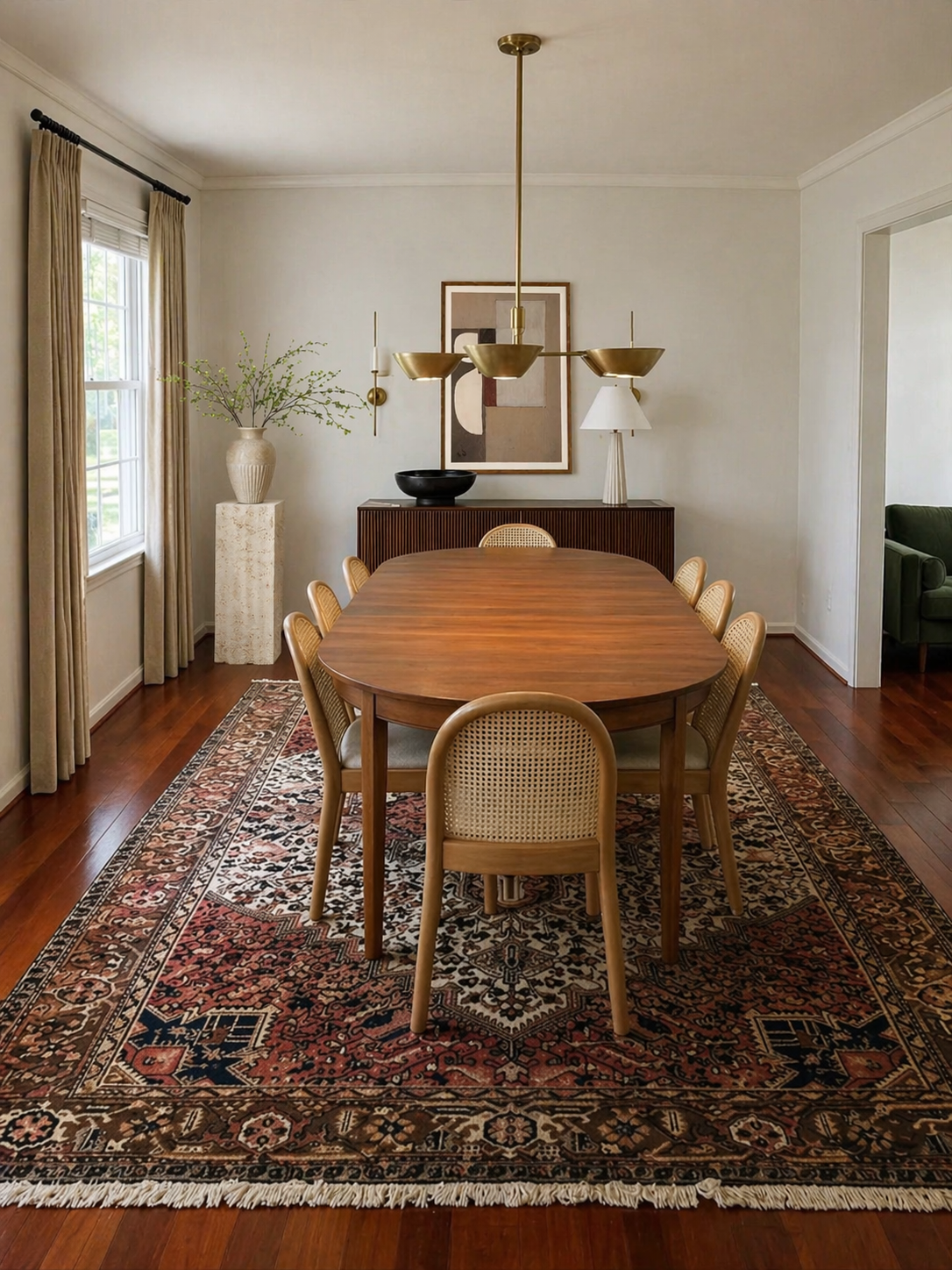 modern traditional dining room