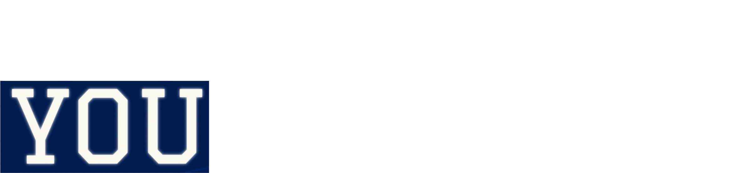 YouTube logo with text. An arrow pointing towards the right.