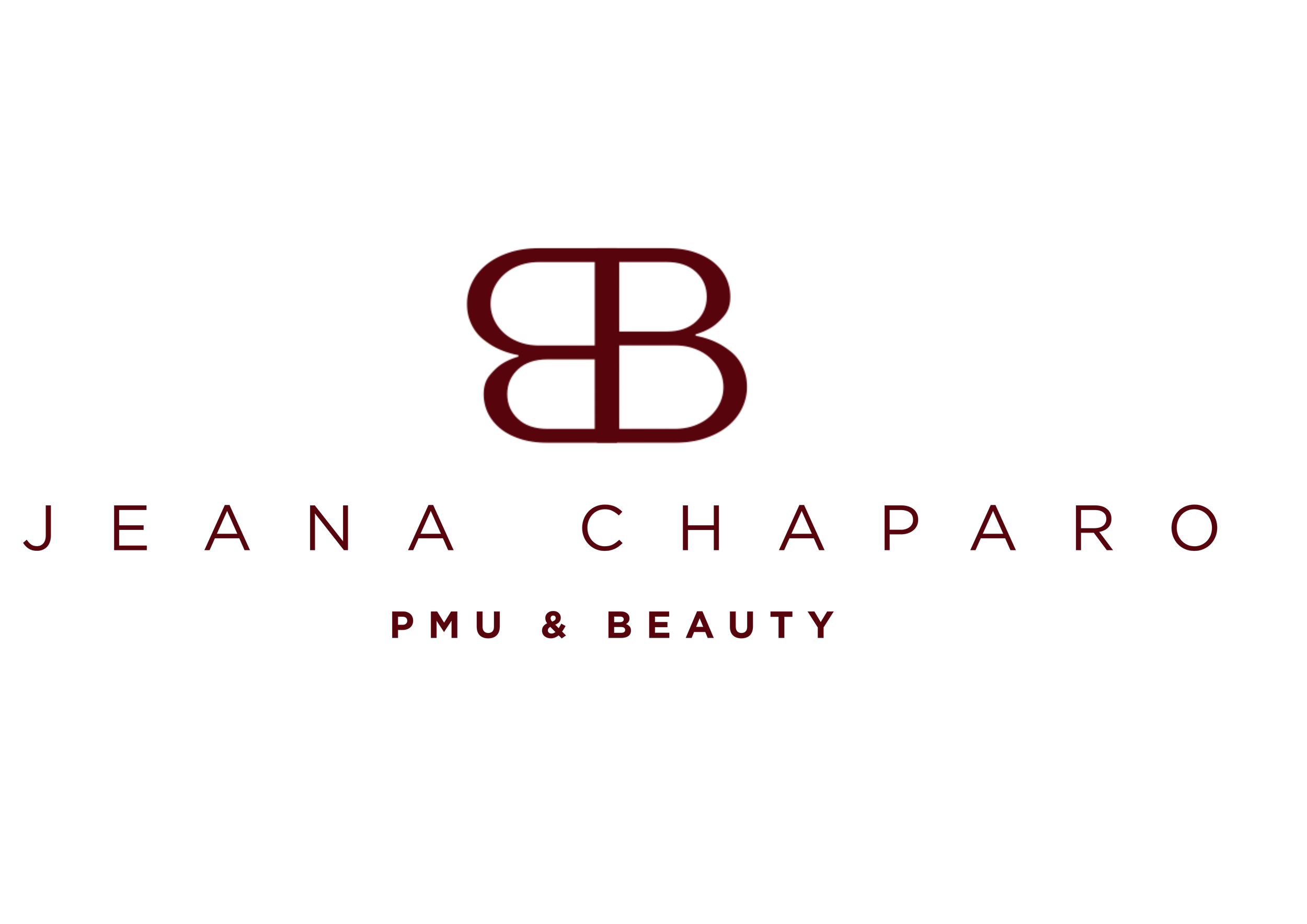 Logo with a stylized monogram 'JB' and the text 'Jeana Chaparo PMU & Beauty' underneath.