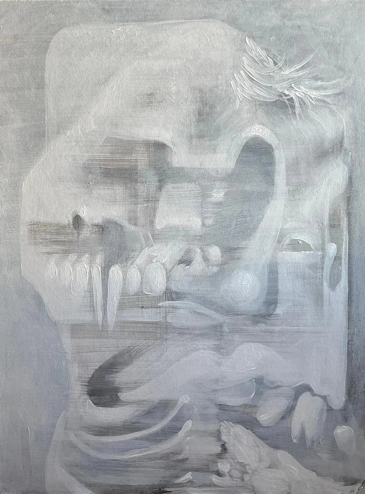 "No title" Acryl on wooden board (60x80) 2025