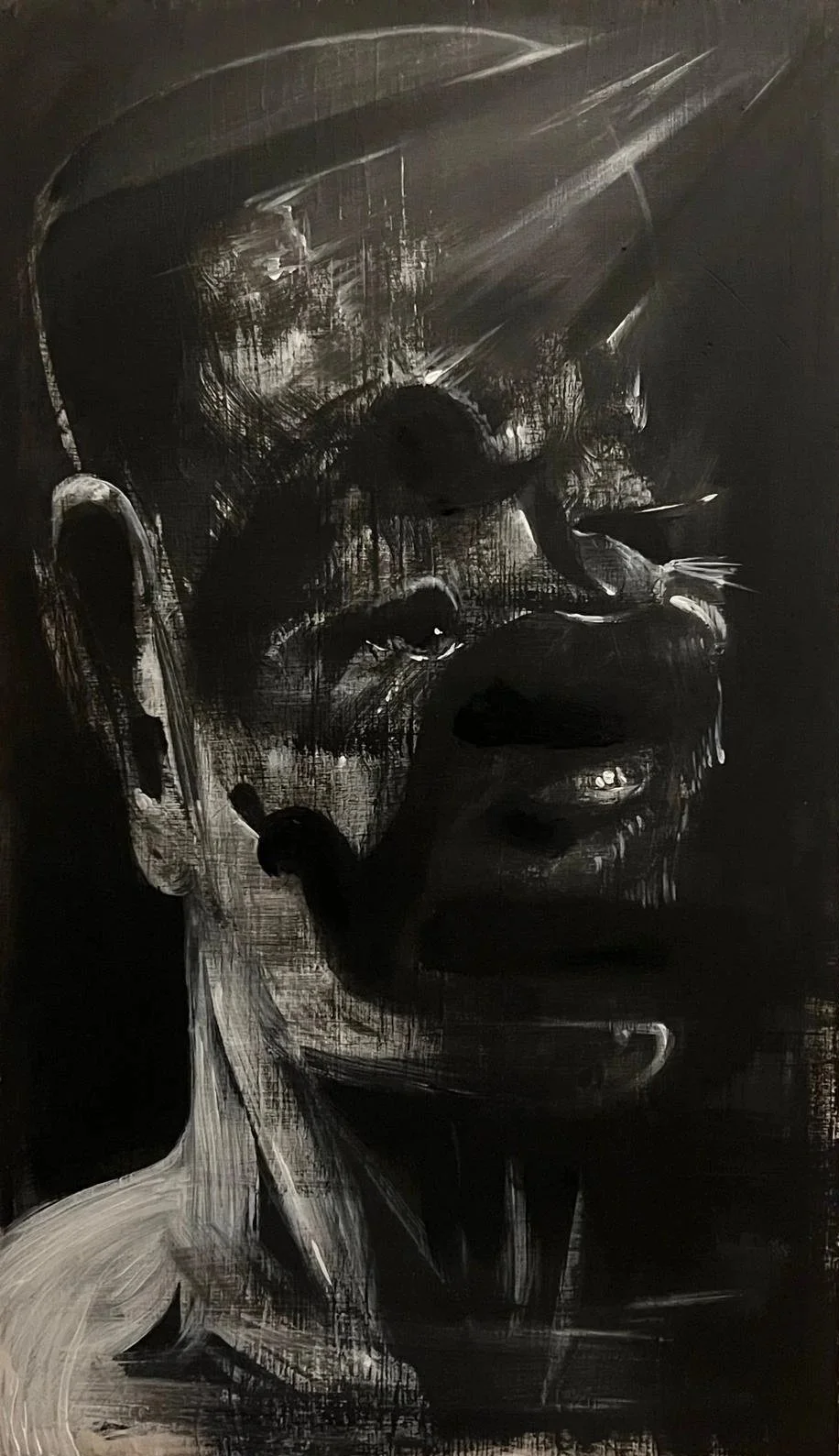 "No title" Acryl on wooden board (50x90) 2025