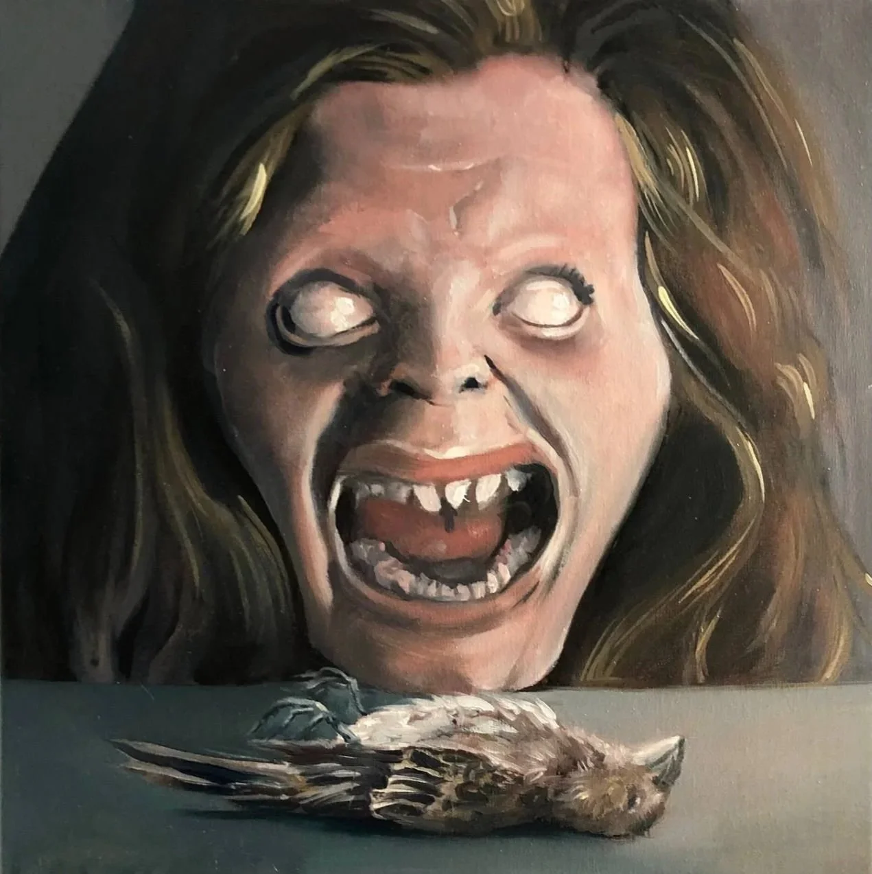 "Sparrow" Oil on canvas (30x30) 2021