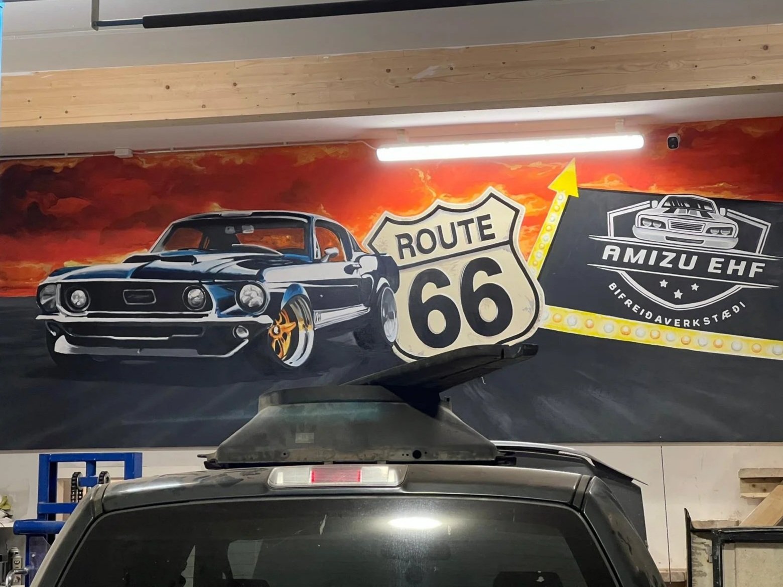 Mural art for repair shop (800x180) 2023